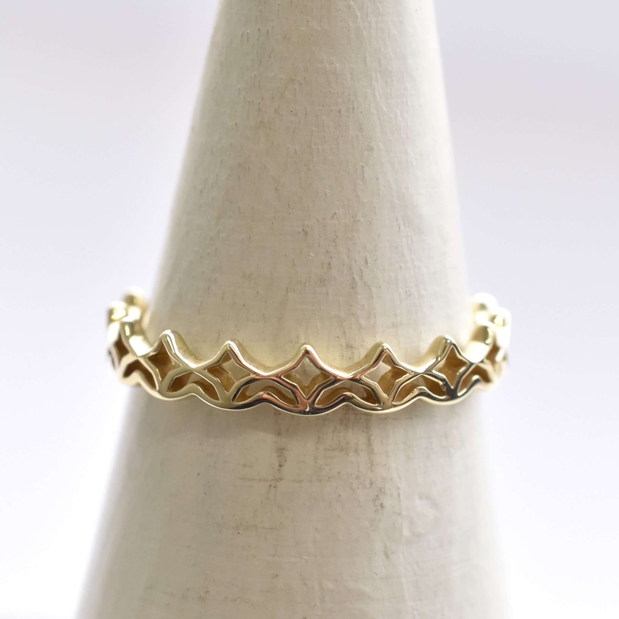 【109R0321】K10YG　鑽石線　戒指（ダイヤライン　リング）