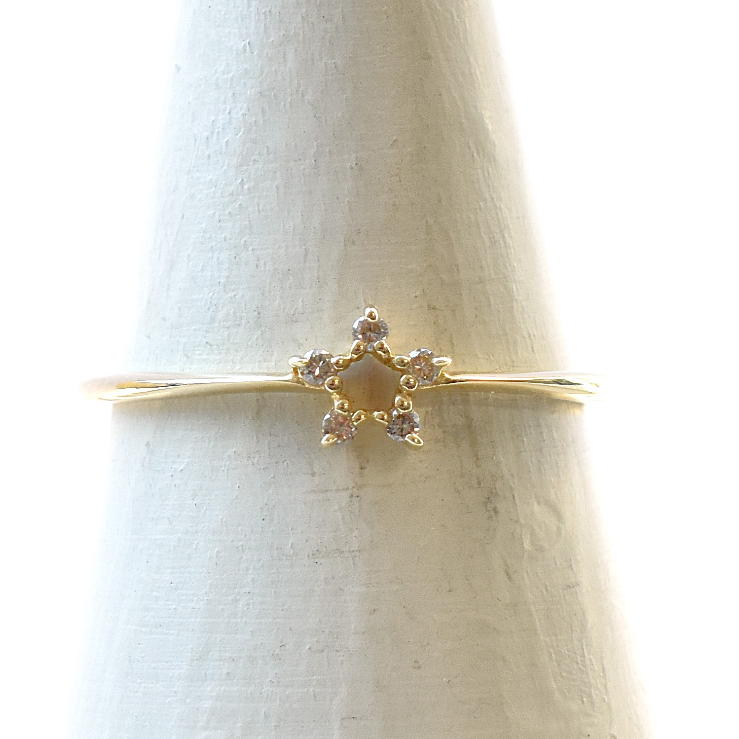 【109R0351-TTLB-TY】K10YG　鑽石　星星　戒指（ダイヤモンド　星　リング）