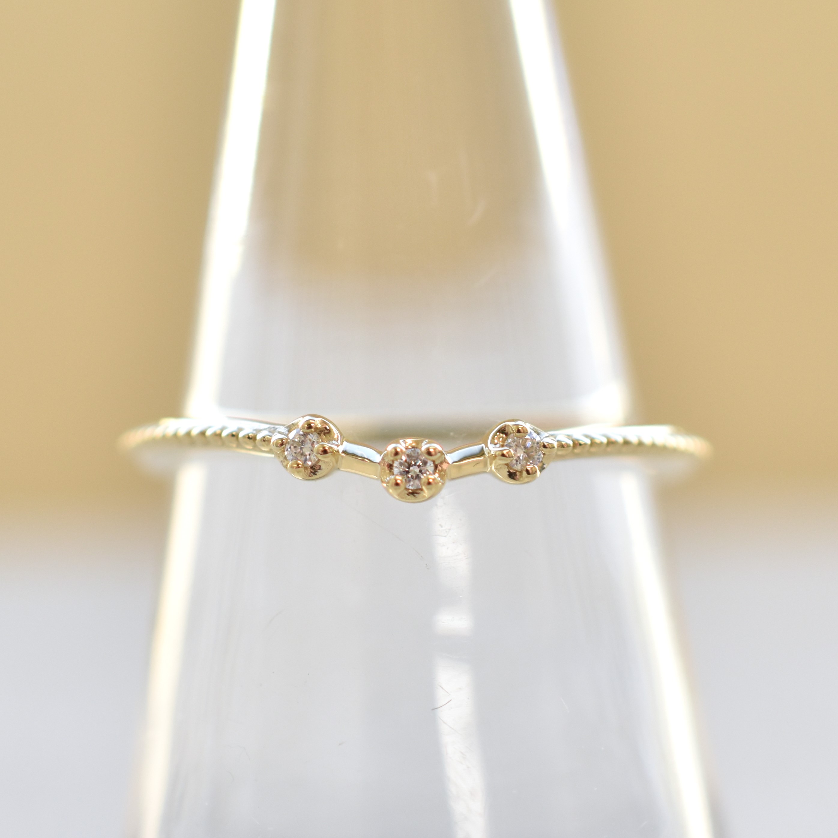 【109R0388】K10YG　鑽石　戒指（ダイヤモンド　リング）