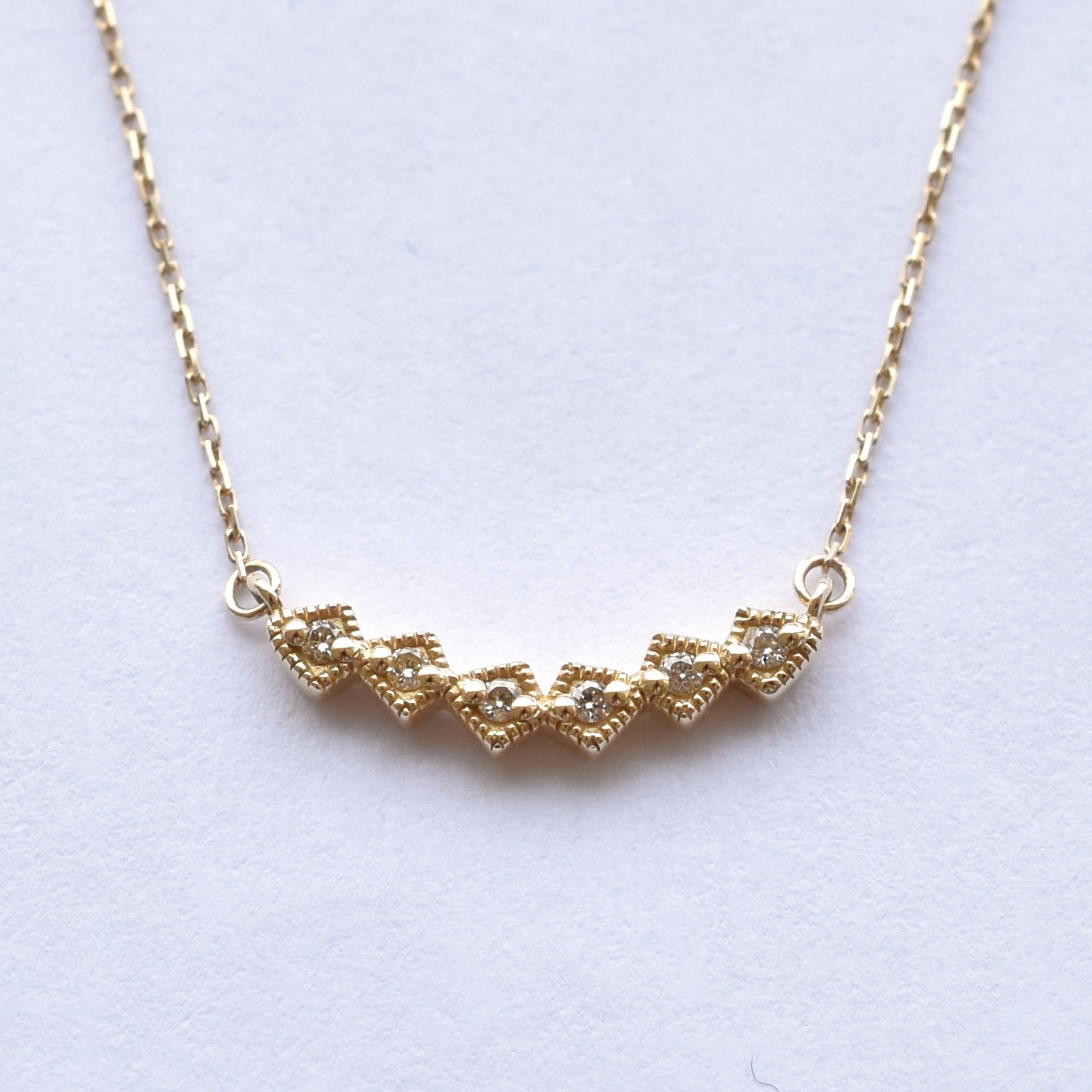 【109N0073-TTLB-TY】K10YG　鑽石　項錬（ダイヤモンド　ネックレス）