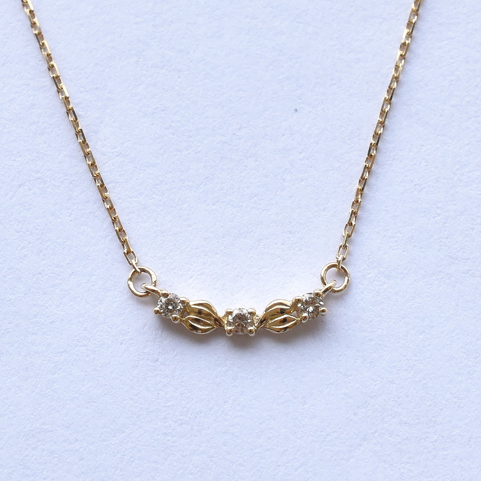 【109N0095-TTLB-TY】K10YG　鑽石　項錬（ダイヤモンド　ネックレス）