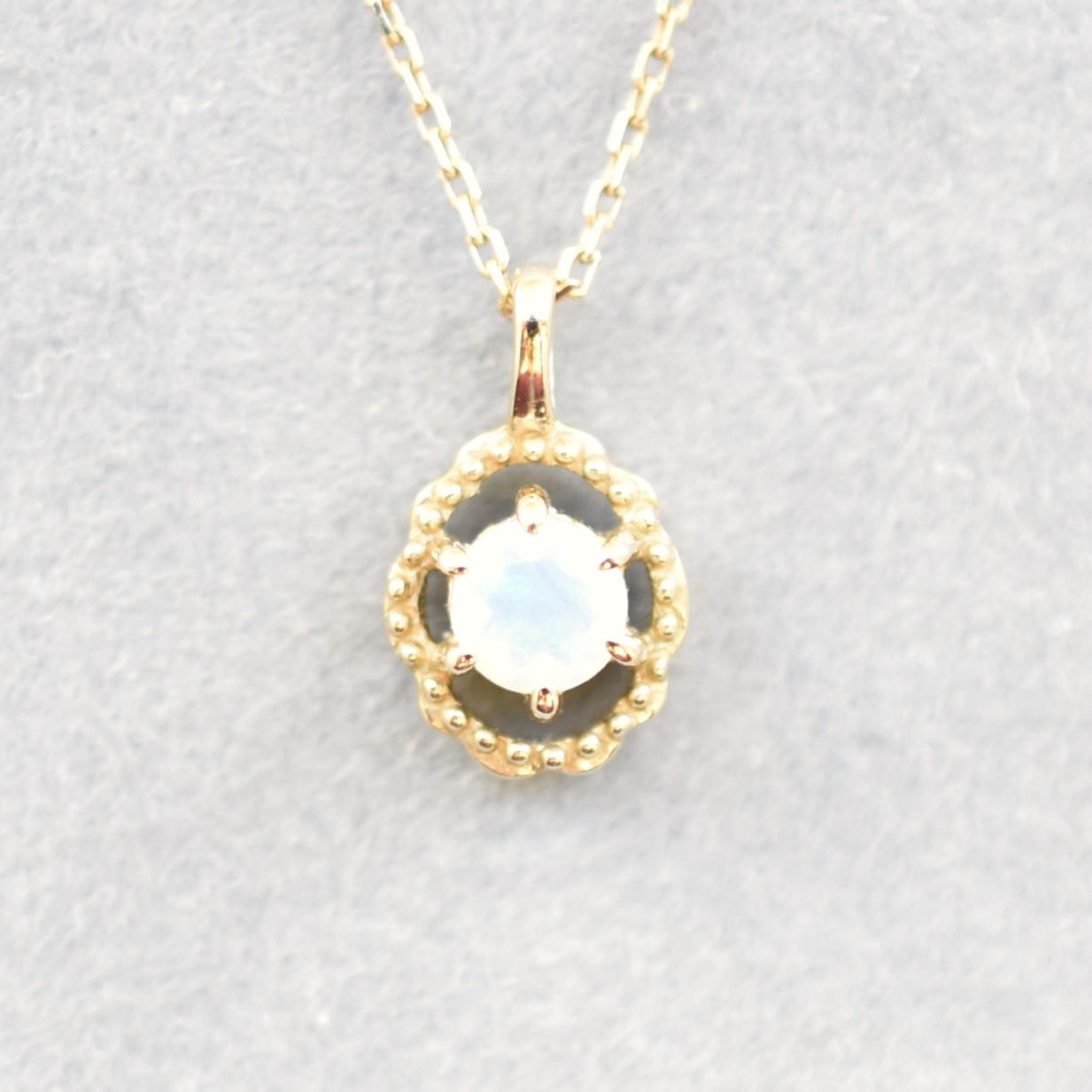 【109P0387-OP】K10YG　蛋白石　項錬（オパール　ネックレス）