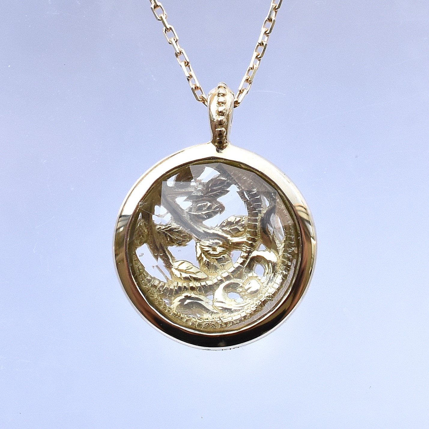 【109P0667-TY】K10YG　綠色紫水晶　項錬（グリーンアメジスト　ネックレス）