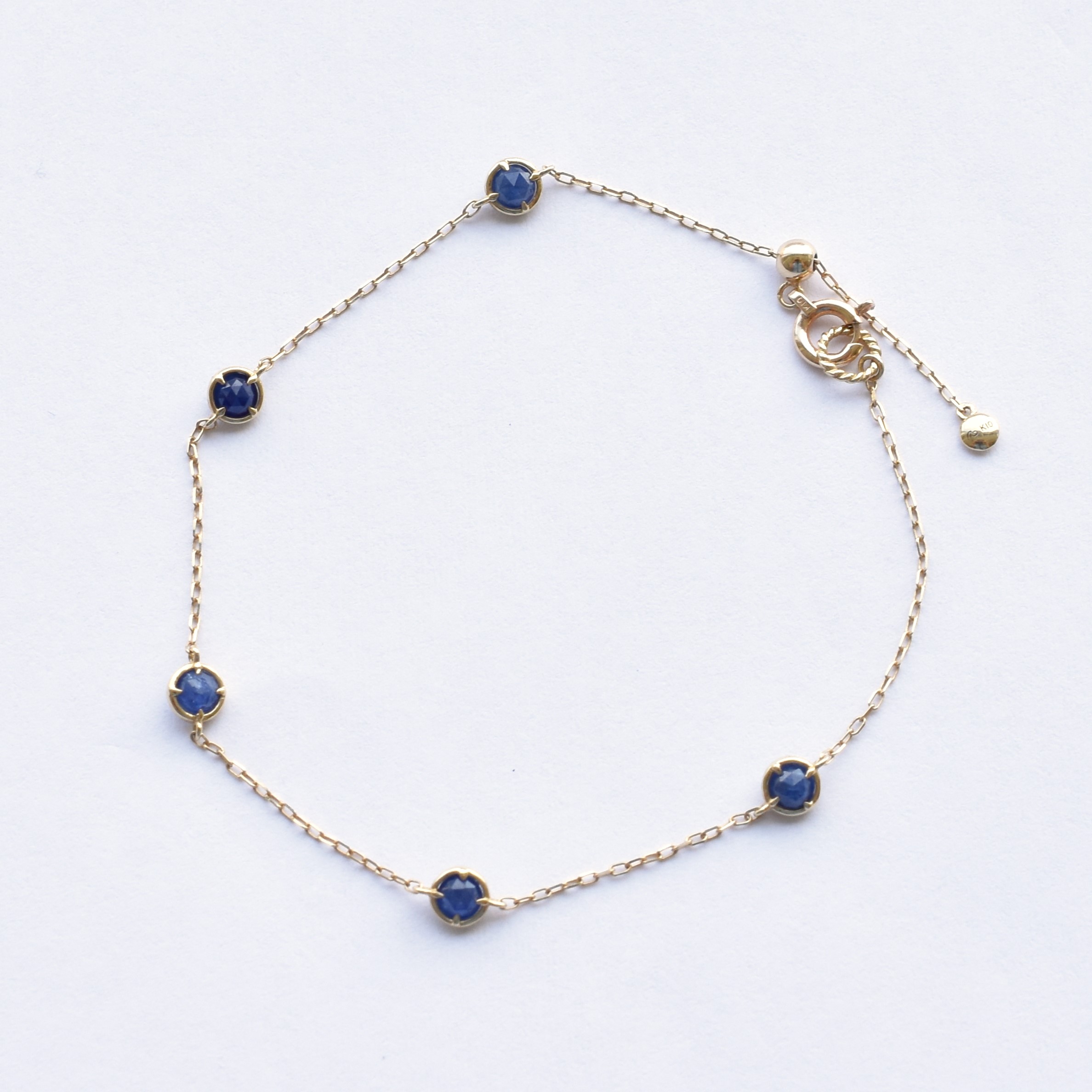 【109B0027-SP-TY】K10YG　藍寶石　手錬（サファイア　ブレスレット）