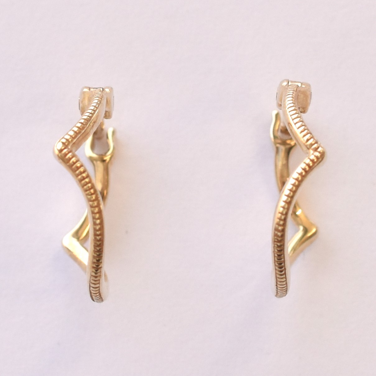 【109E0197-1】K10YG　素圈②　耳釘（フープ②　ピアス）