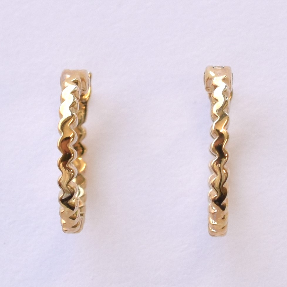 【109E0199-1】K10YG　素圈④　耳釘（フープ④　ピアス）