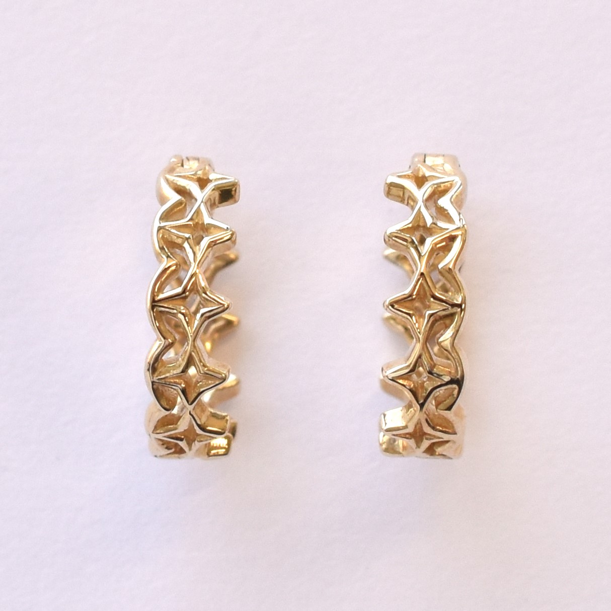 【109E0200-1】K10YG　素圈⑤　耳釘（フープ⑤　ピアス）