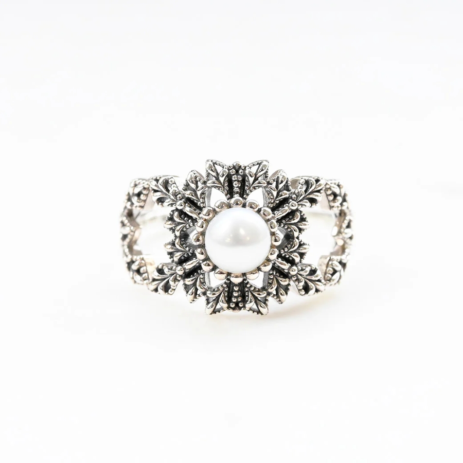 【204R1084】SV　淡水パール　フローズン・パール　リング