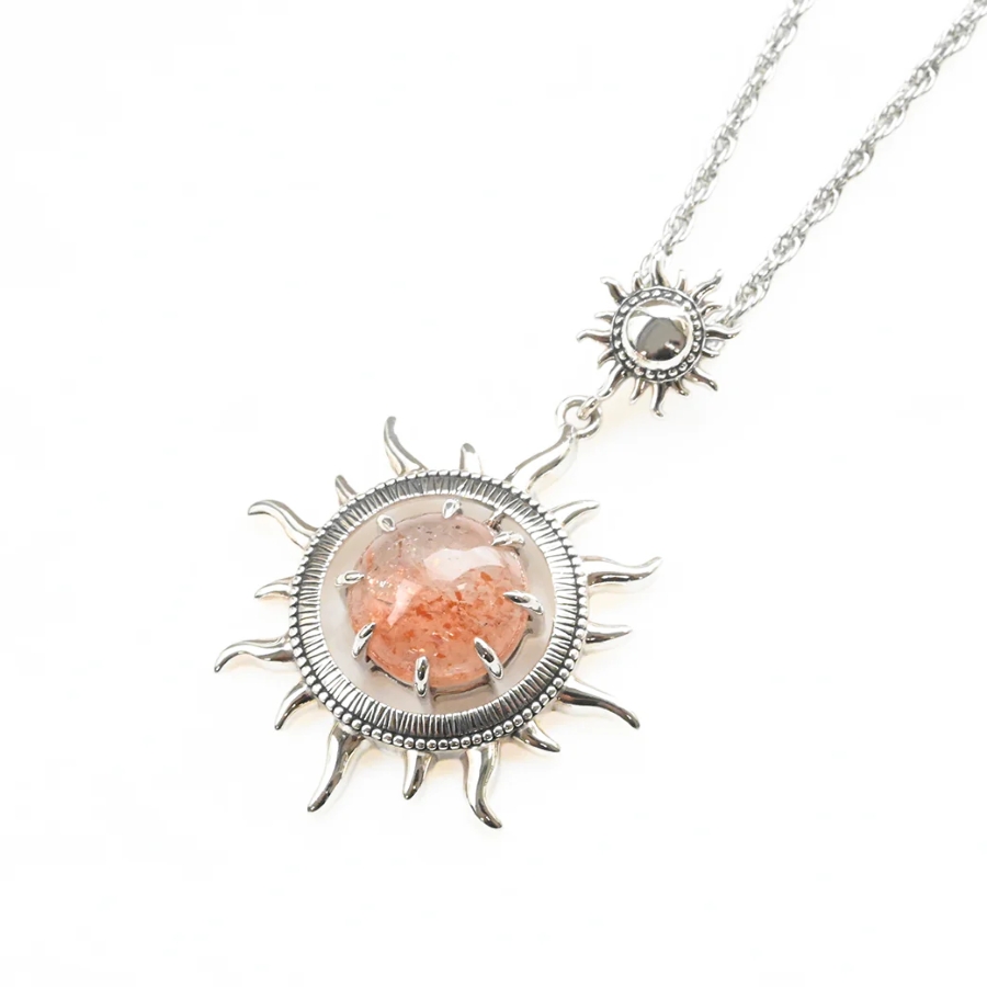 【202P0869-TY】SV　サンストーン　太陽のペンダント
