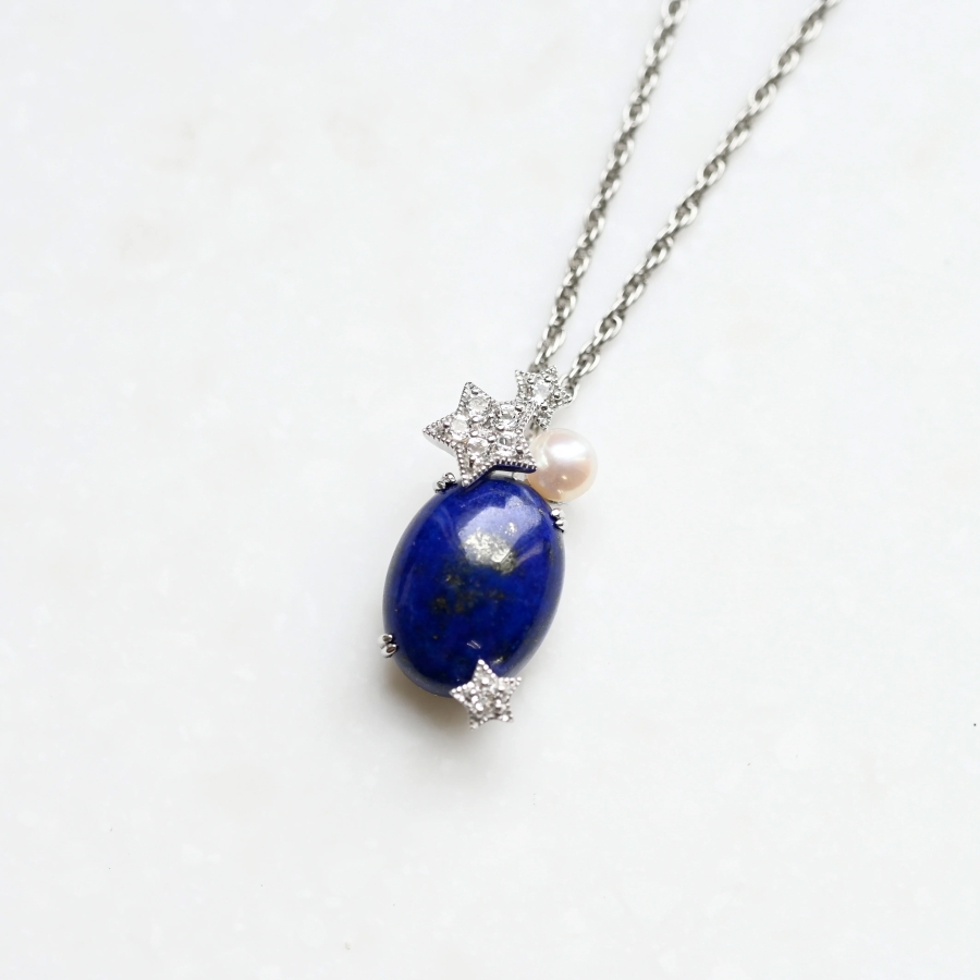 【504P0952-TY】SV　ラピスラズリ　Starry Night Lapis　ペンダント