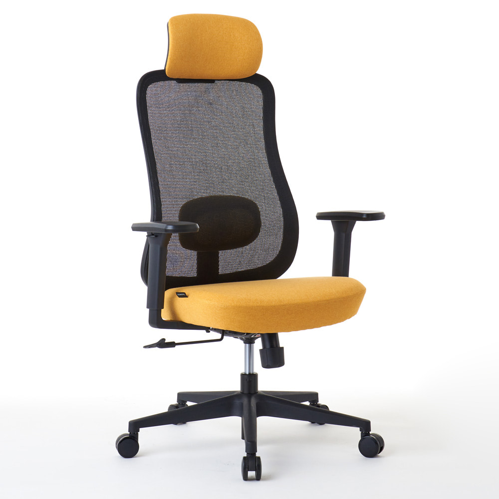 ROOM WORKS (ルームワークス) ワークチェア M2シリーズ ブラック 北欧モダン RM2-BYE ブラック／イエロー