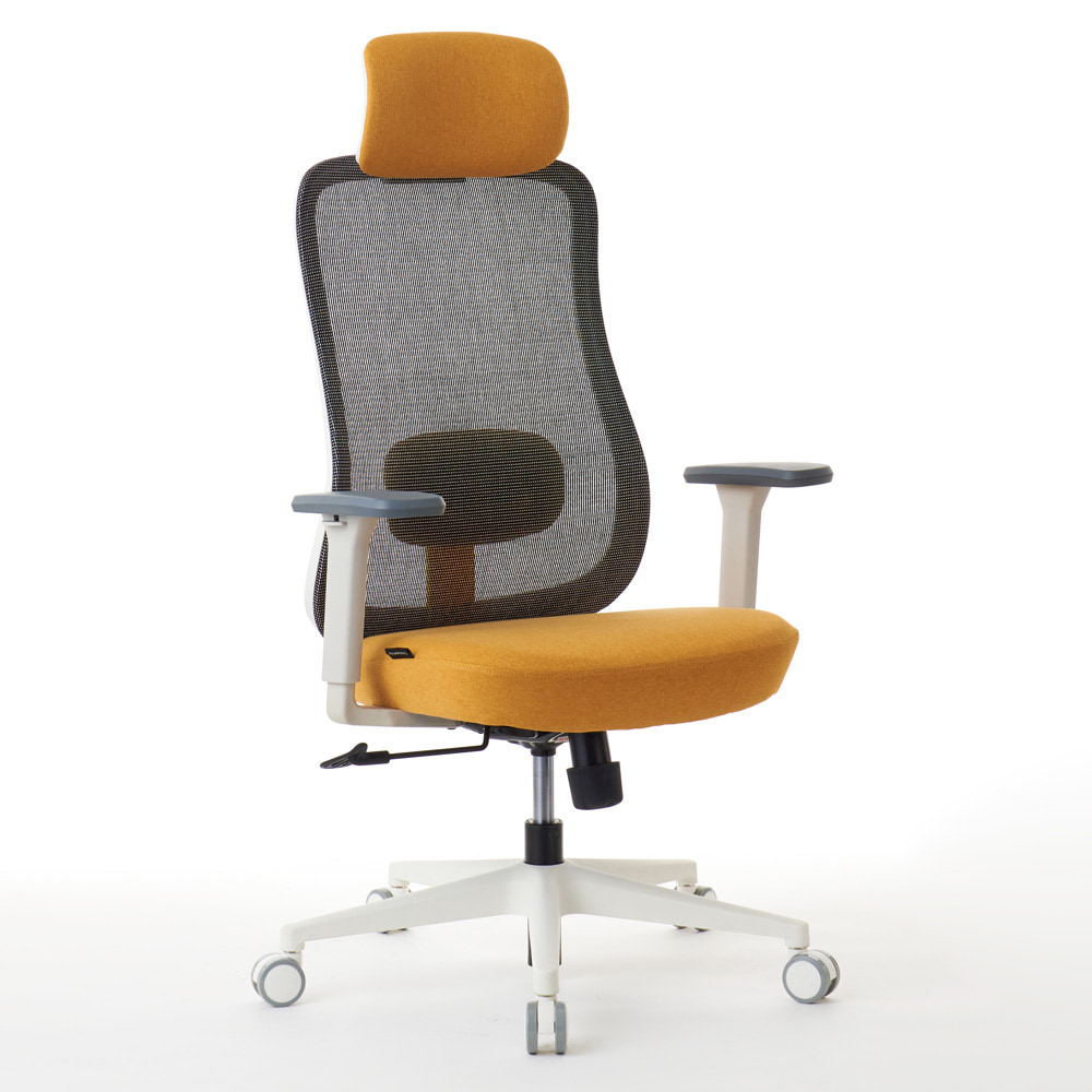 ROOM WORKS (ルームワークス) ワークチェア M2シリーズ ホワイト 北欧モダン RM2-WYE ホワイト/イエロー