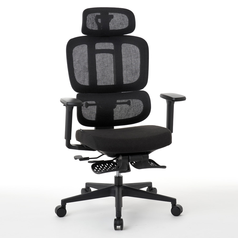 ROOM WORKS (ルームワークス）多機能ファブリック＆メッシュワークチェア M6シリーズ RM6-BK ブラック