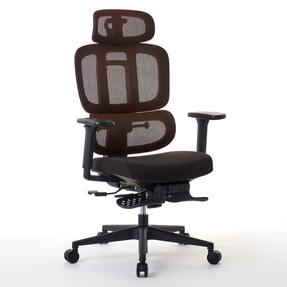 ROOM WORKS (ルームワークス）多機能ファブリック＆メッシュワークチェア M6シリーズ RM6-BR ブラウン