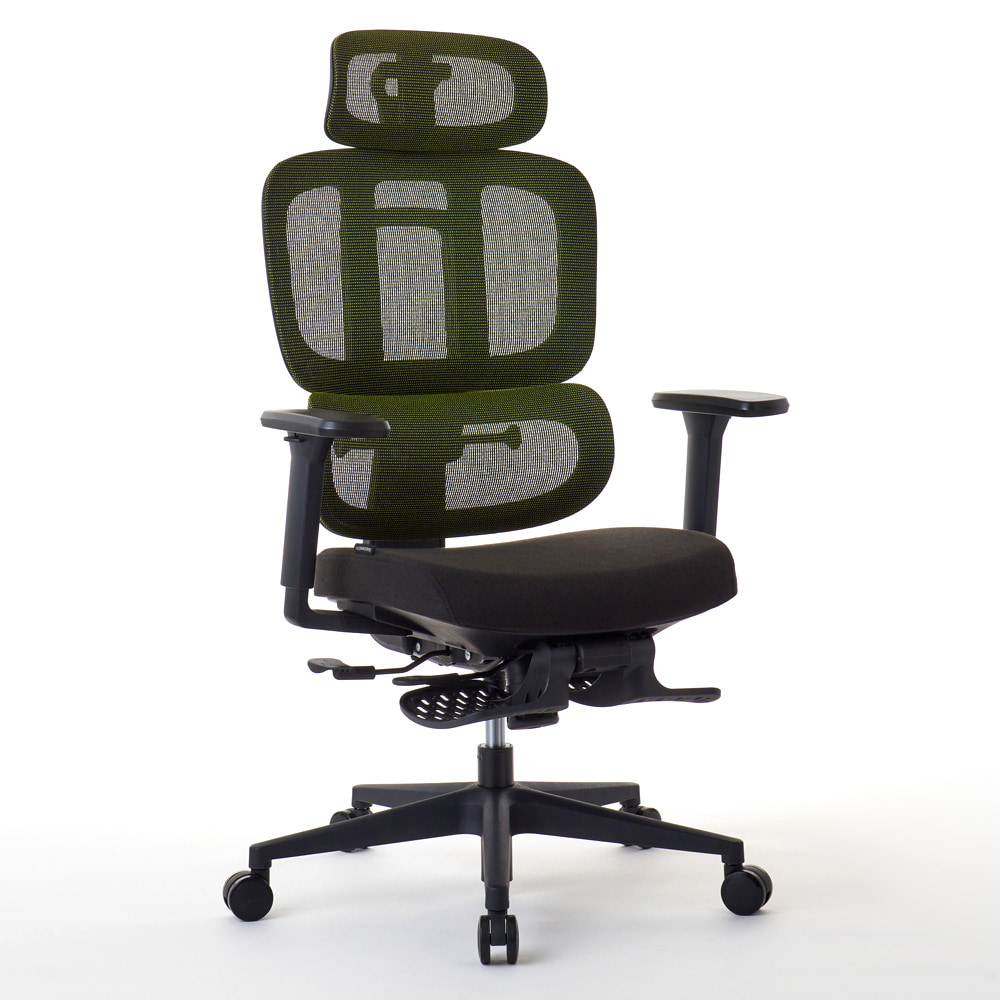 ROOM WORKS (ルームワークス）多機能ファブリック＆メッシュワークチェア M6シリーズ RM6-GR グリーン