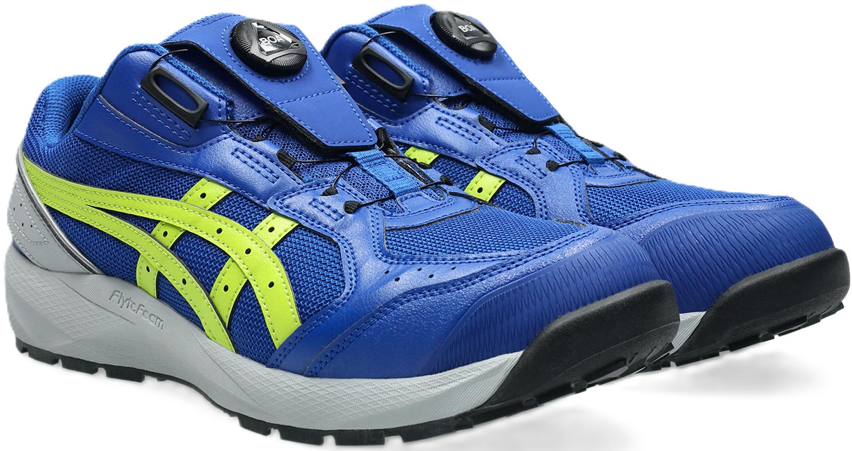 プロテクティブスニーカー CP229 BOA（3E 相当）400 アシックスブルー×ネオンライム