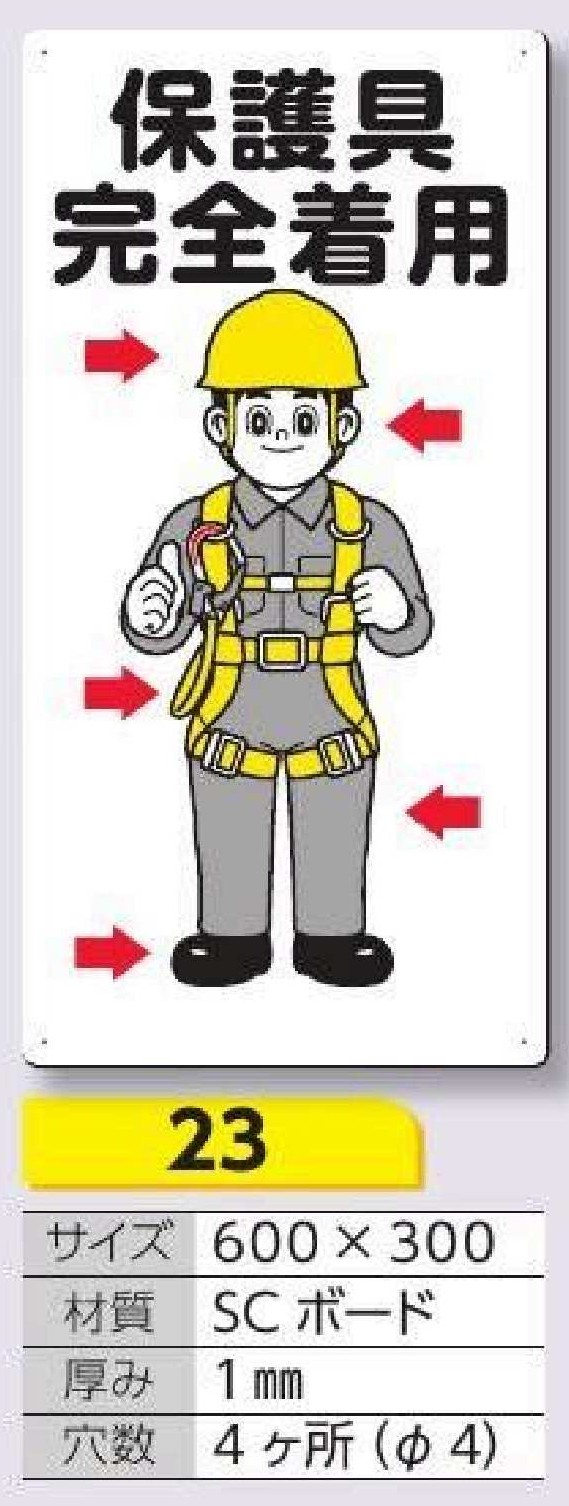 23 安全標識　保護具完全着用