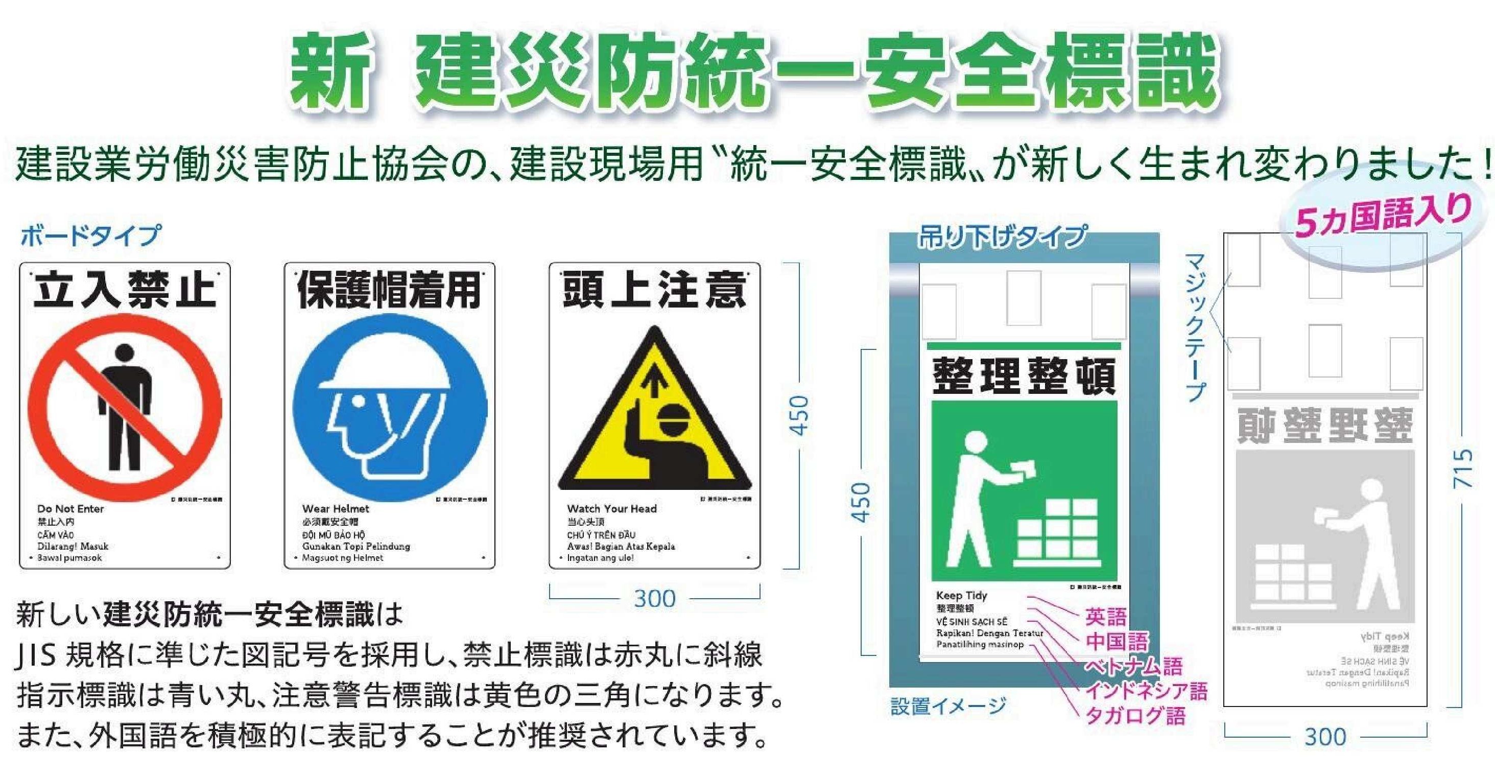 新　建災防統一安全標識