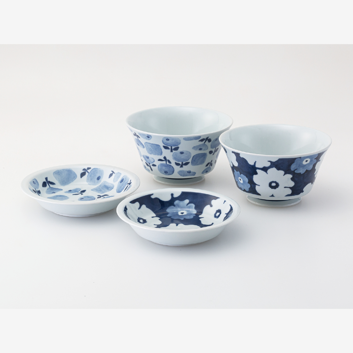 藍花 取皿お好み丼ペア
