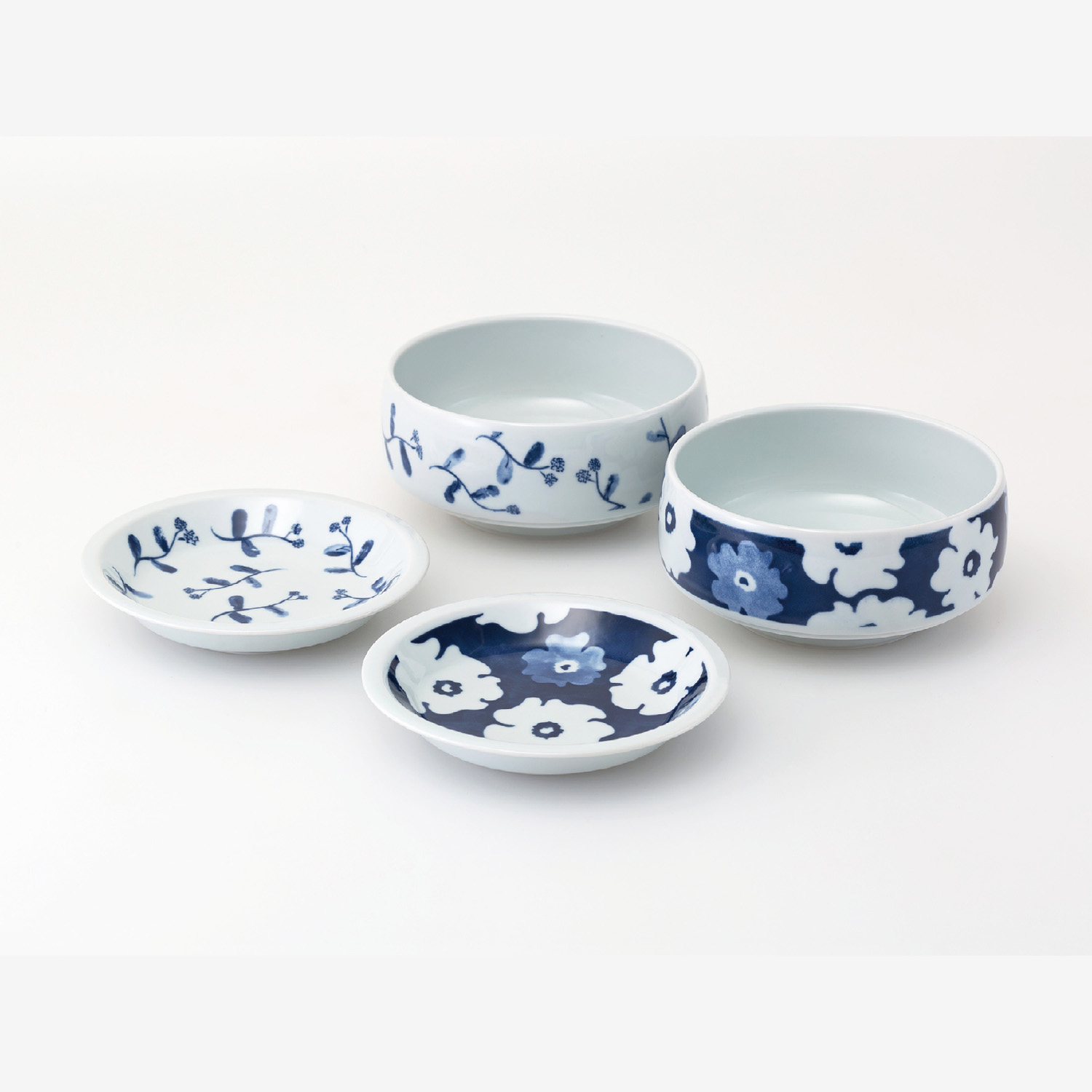 藍花 小皿小鉢ペア