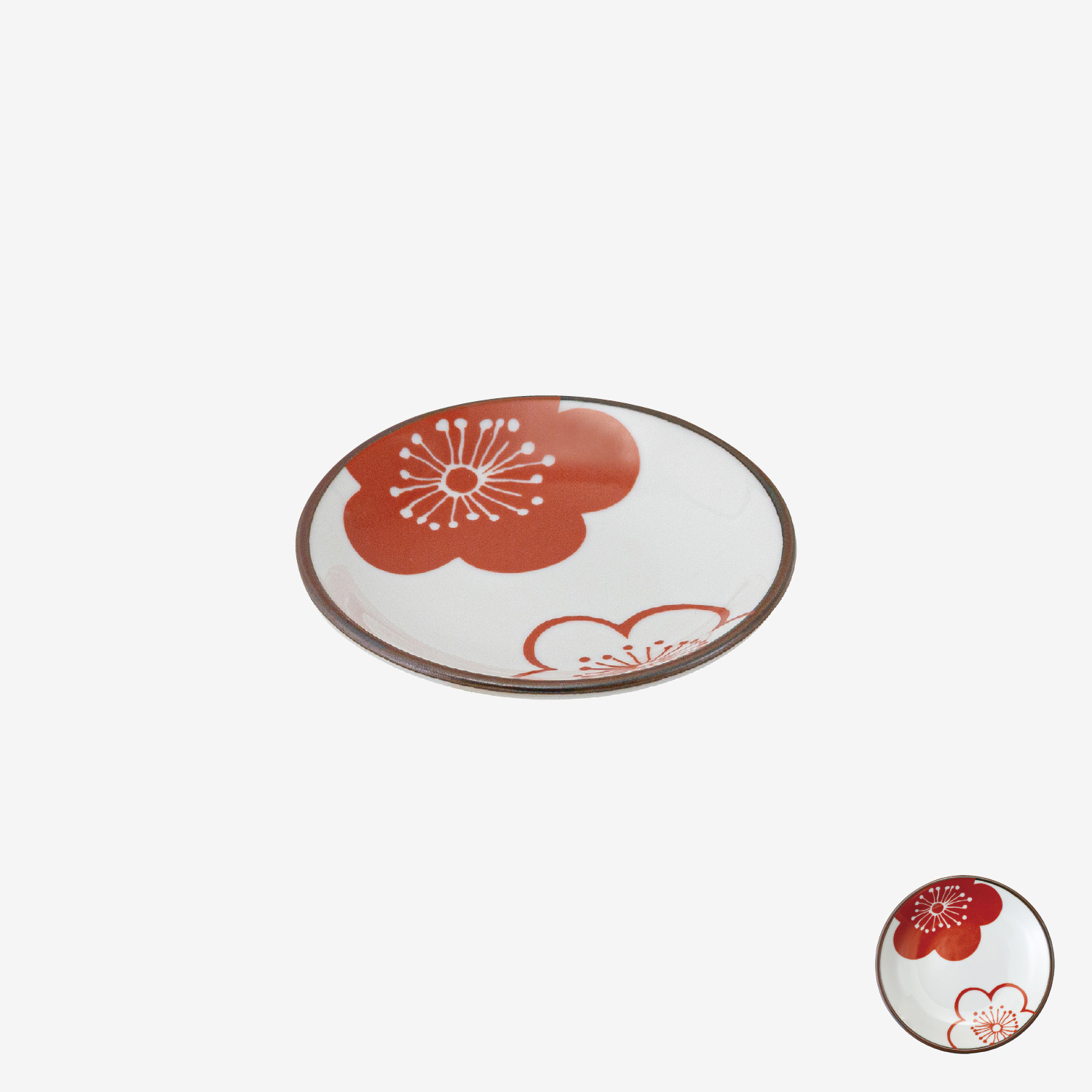 赤絵梅紋 小皿