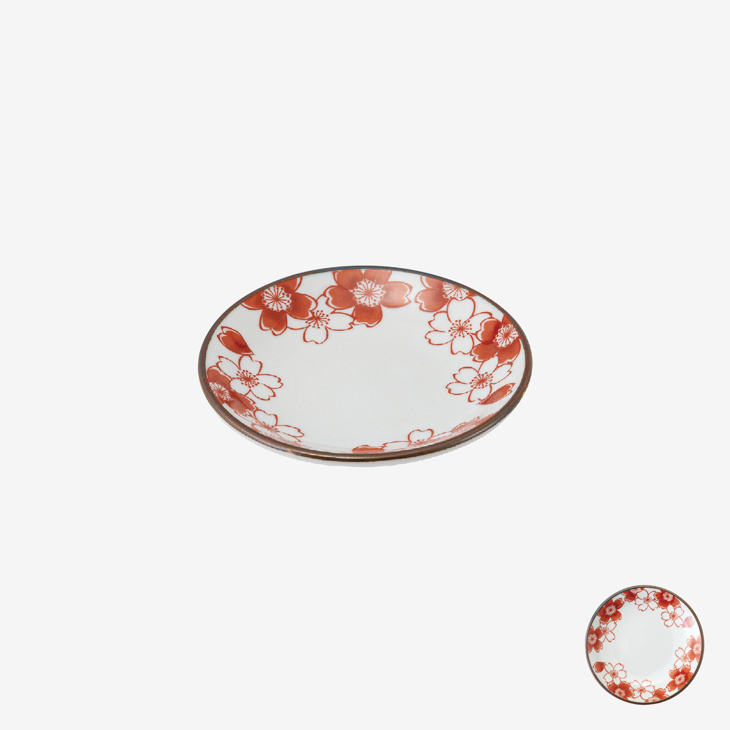 赤絵桜詰 小皿
