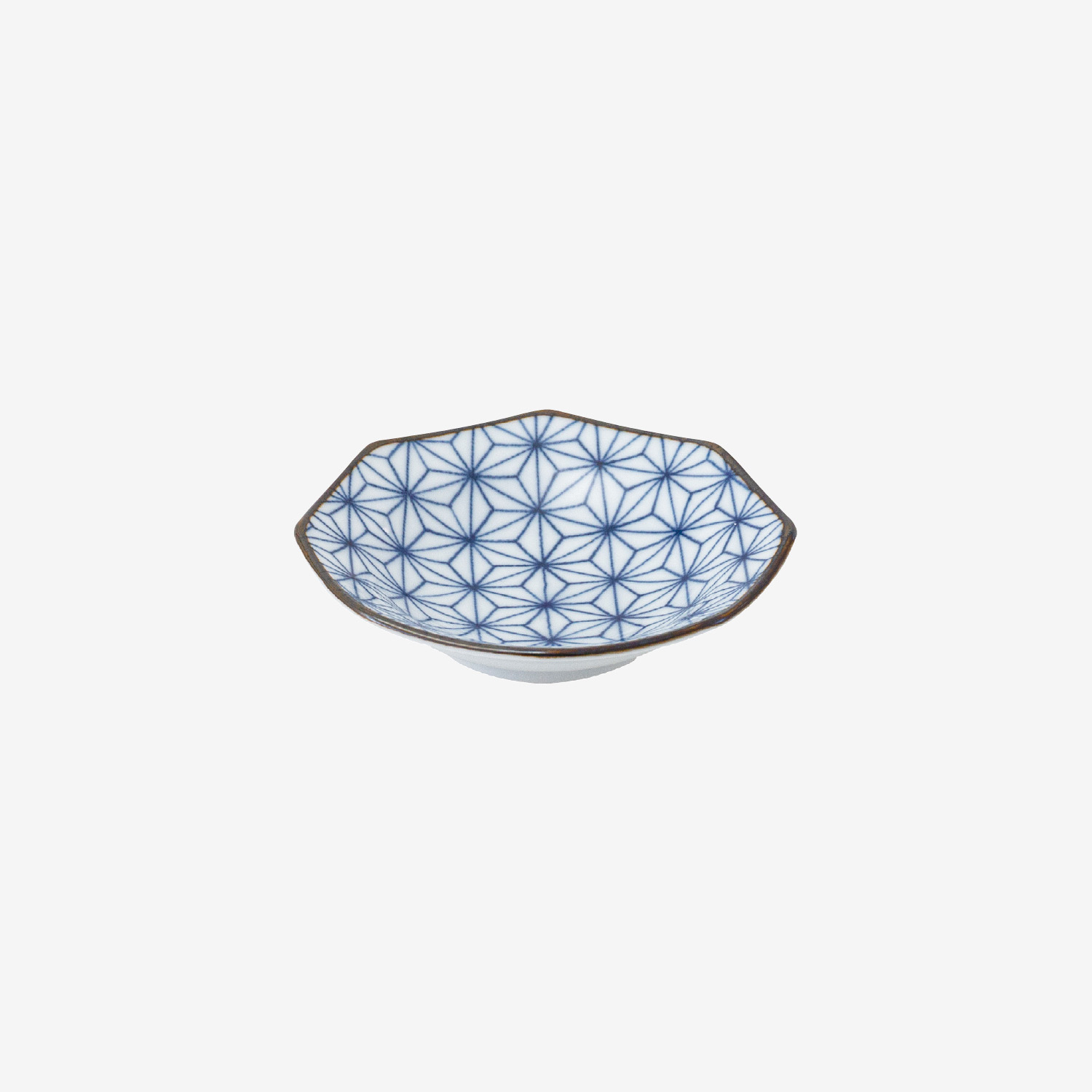 麻の葉 八角小皿