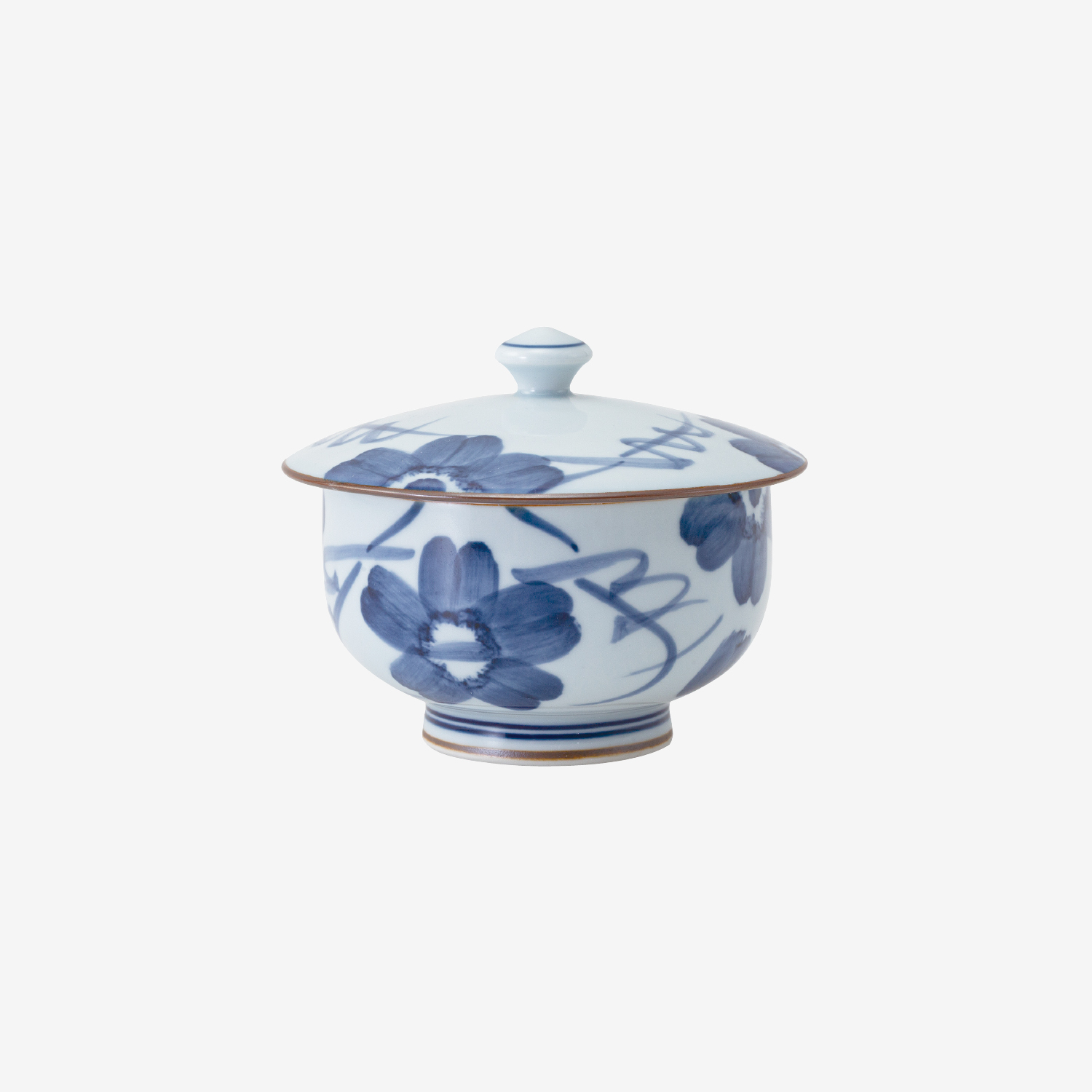 染花紋 蓋付汲出