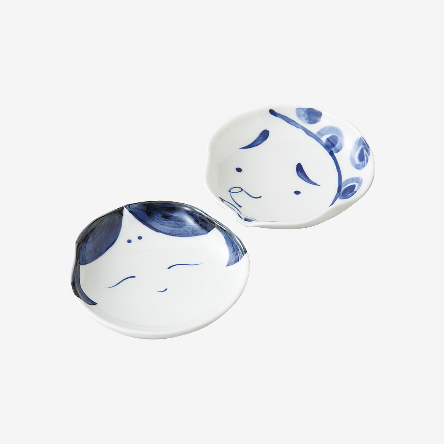 おかめひょっとこ 小皿ペア