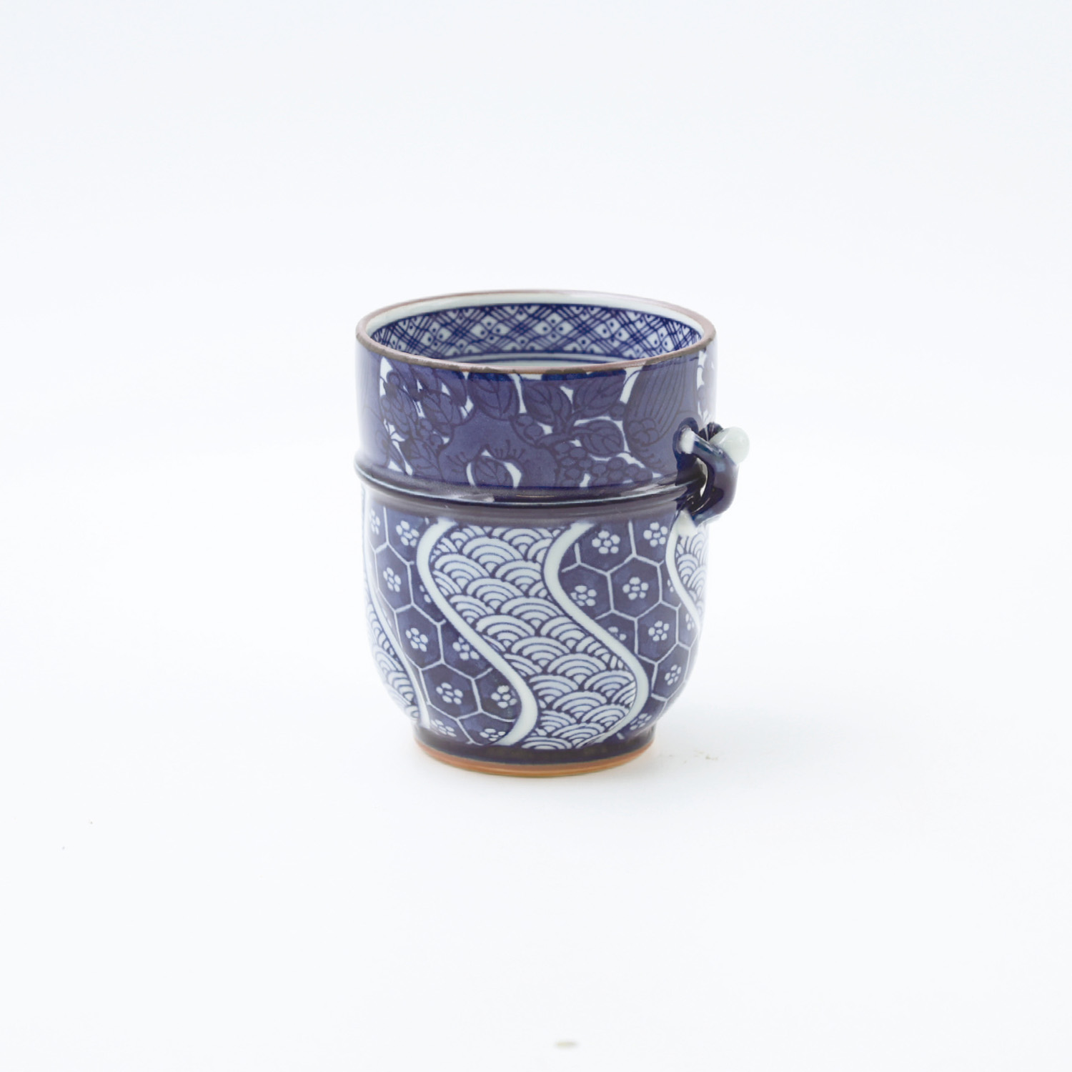 花鳥 一閑人 彫コップ 特大