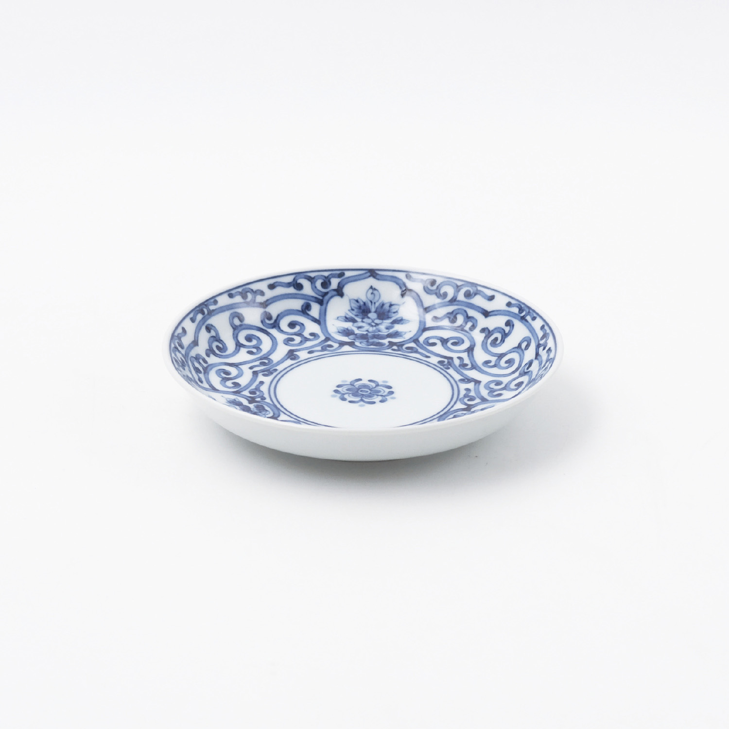 間取青花文 4.3寸皿