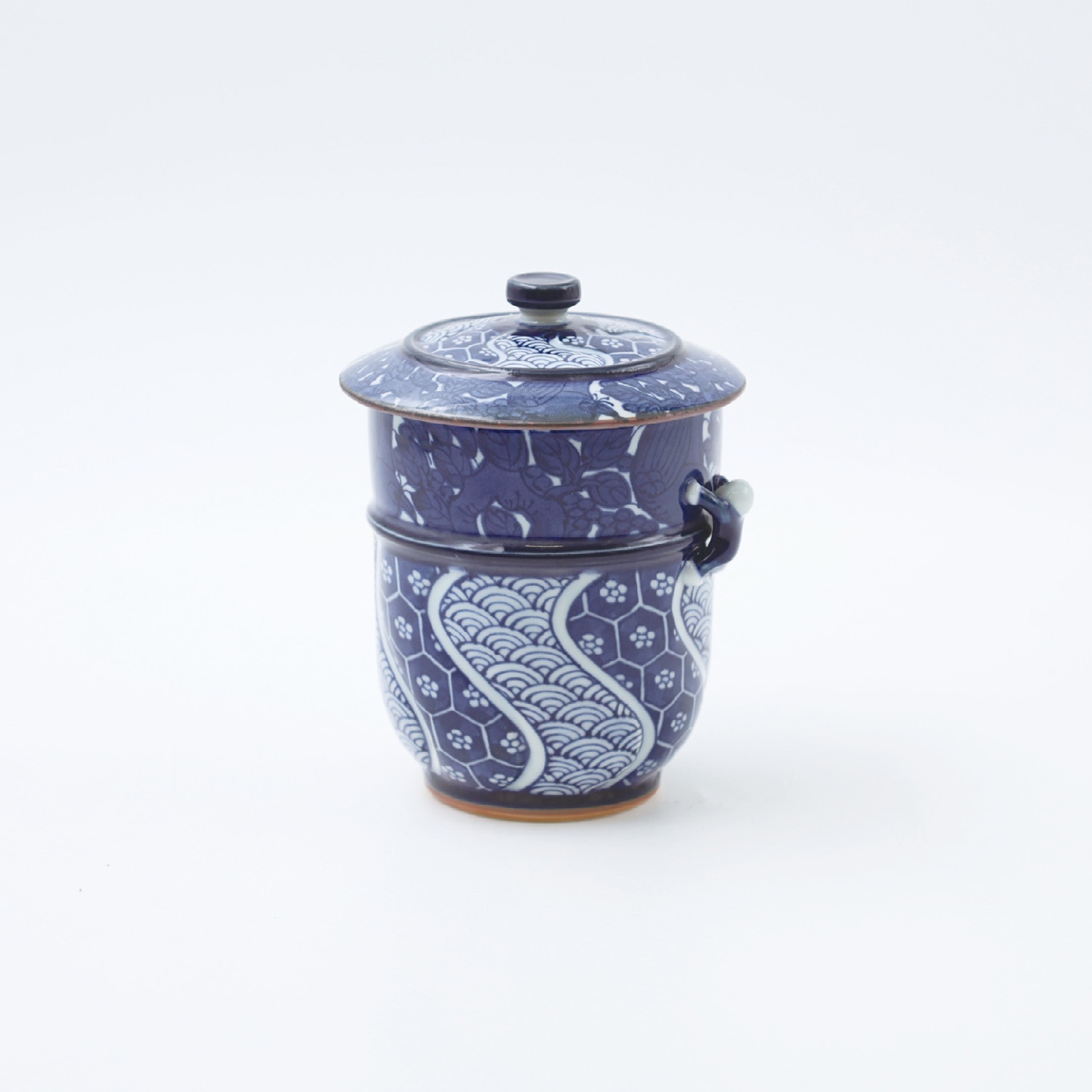 花鳥 一閑人 蓋付湯呑 特大