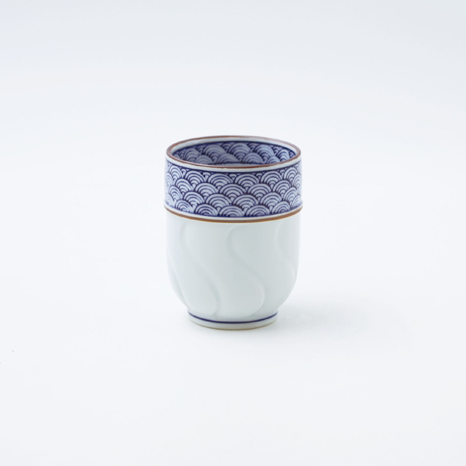 青海波 彫コップ 小