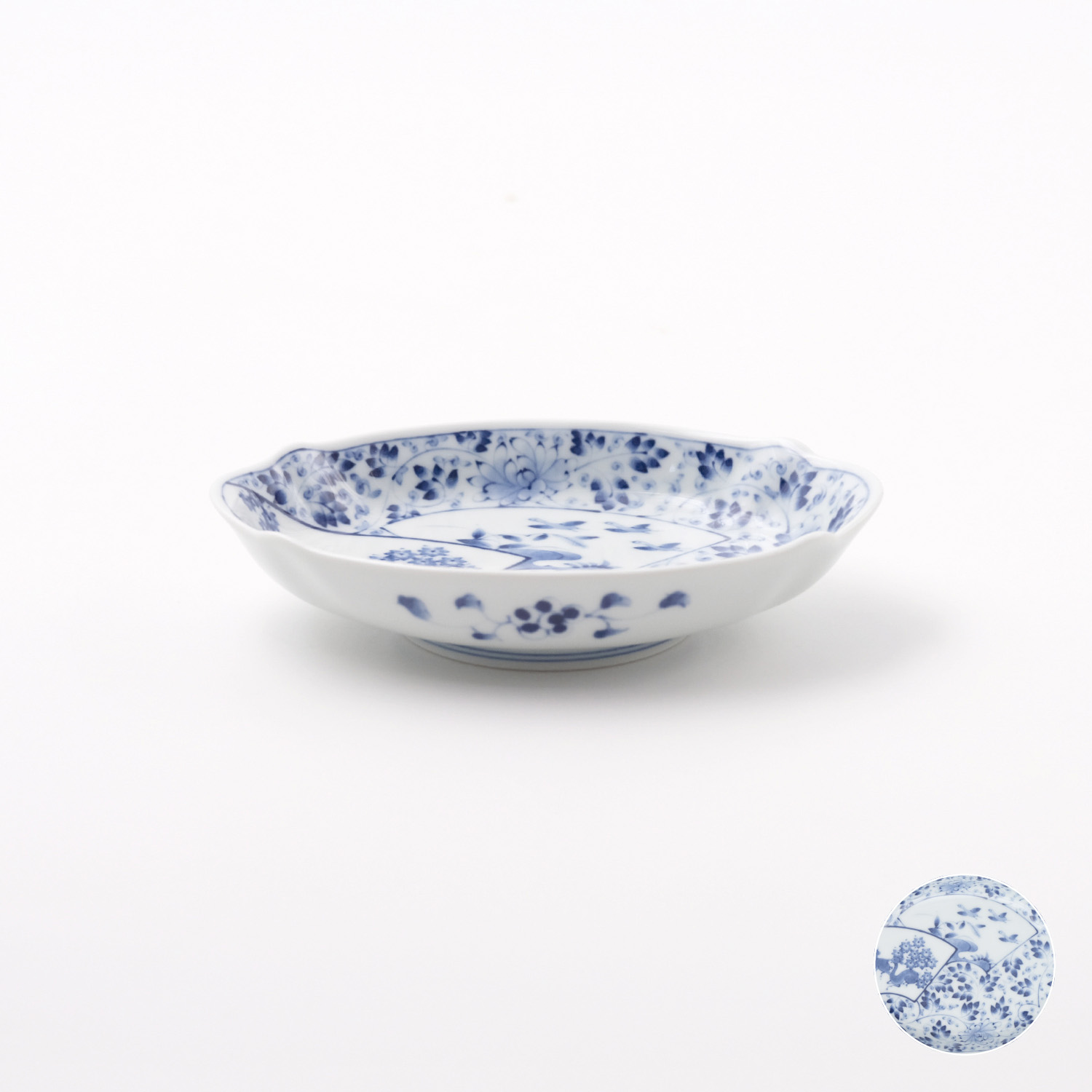 扇唐草 ナマコ皿