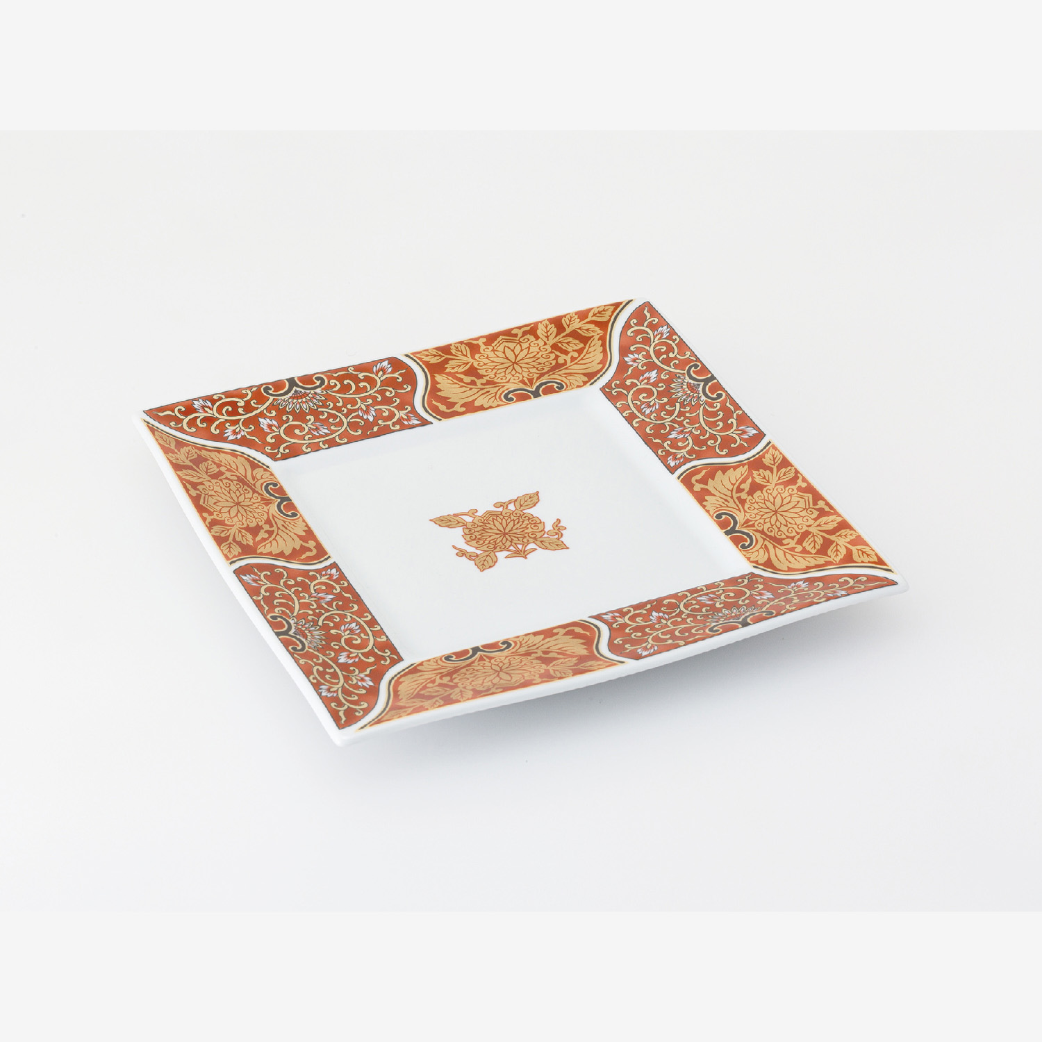 献上古伊万里 角プレート