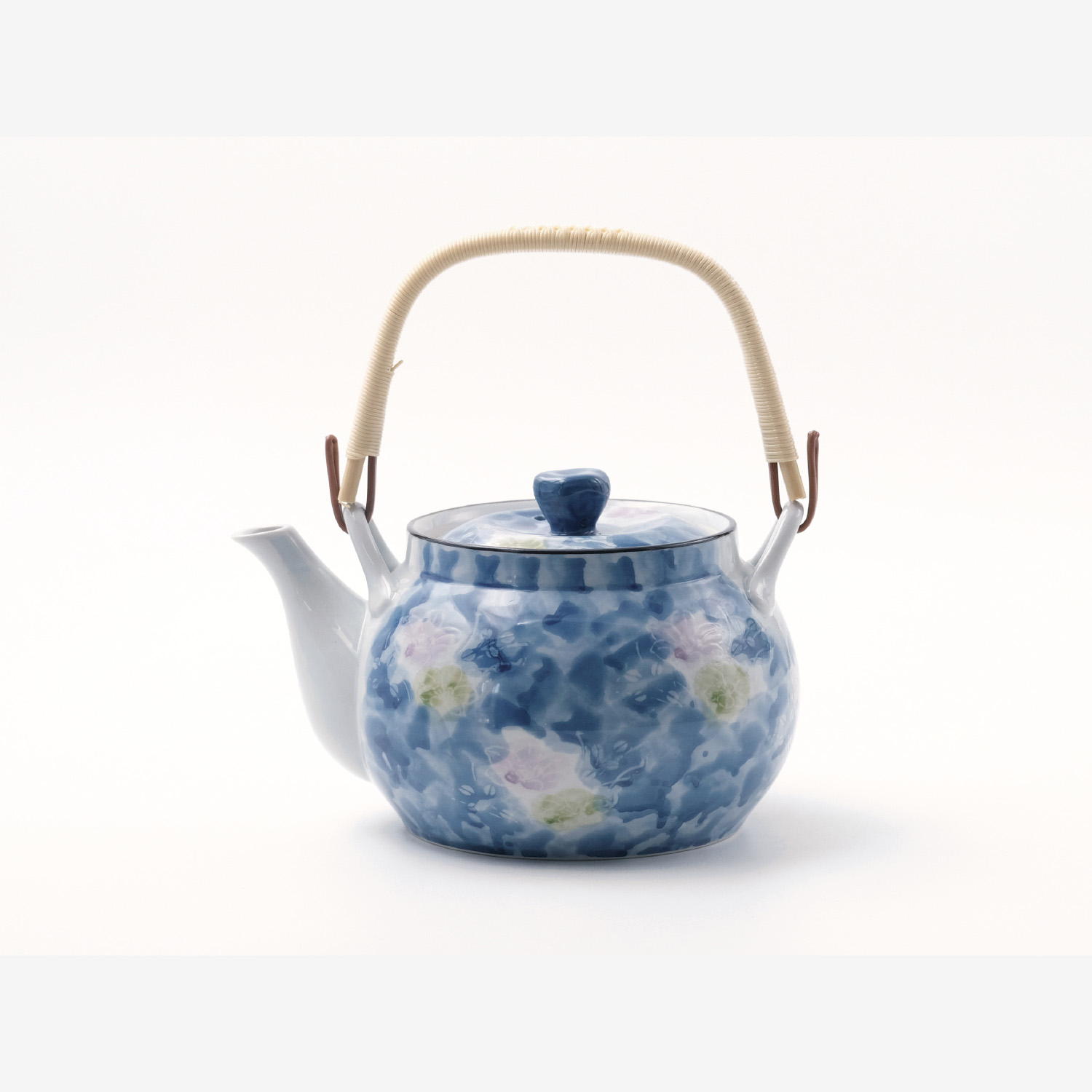 墨はじき二色花 MS6号土瓶