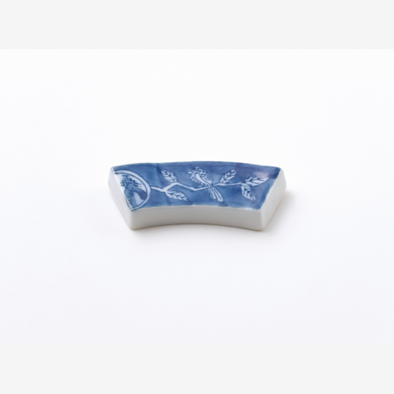 丸紋藍花鳥 はしおき