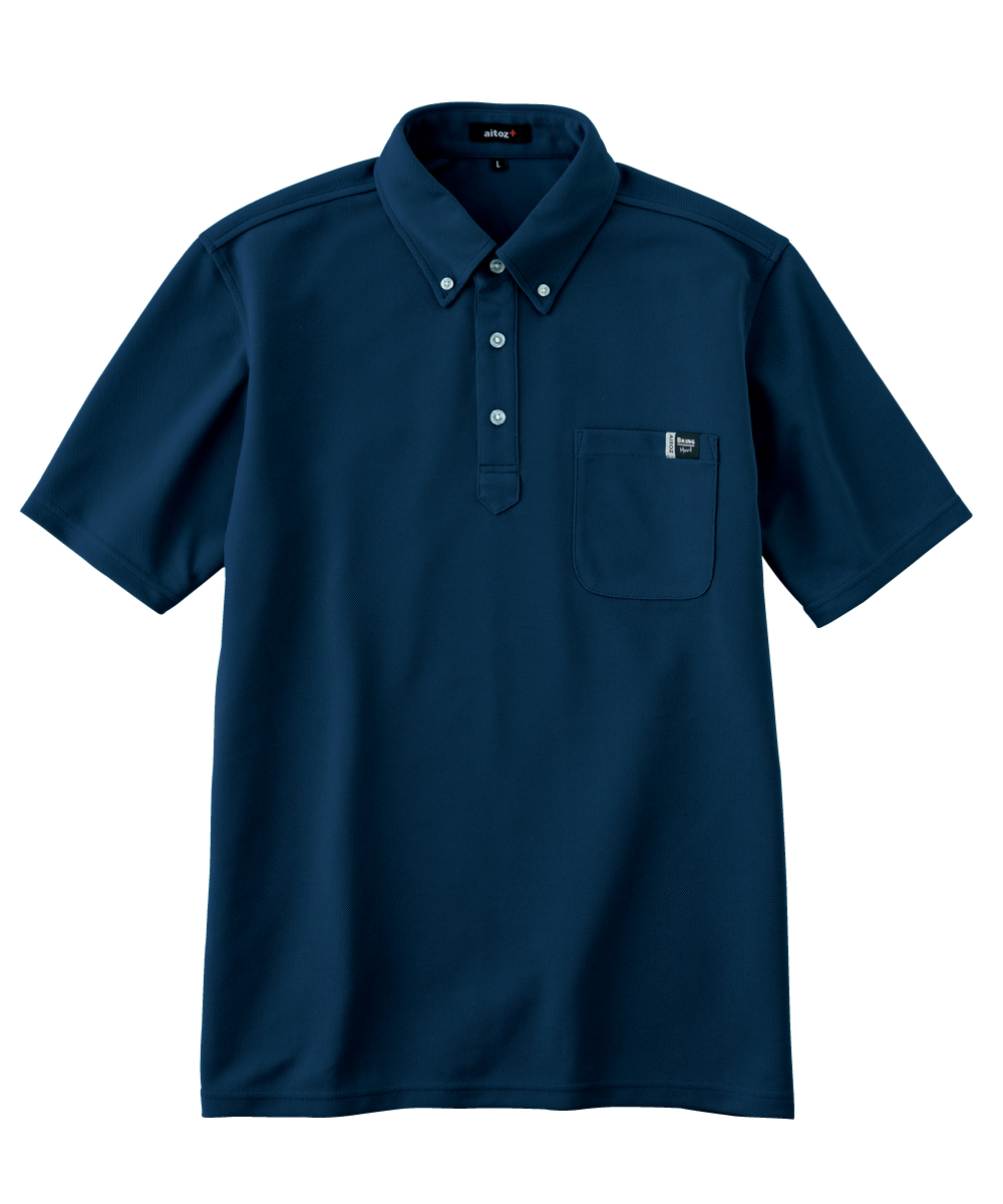 AZ-10611-008　男女兼用半袖ポロシャツ　ネイビー