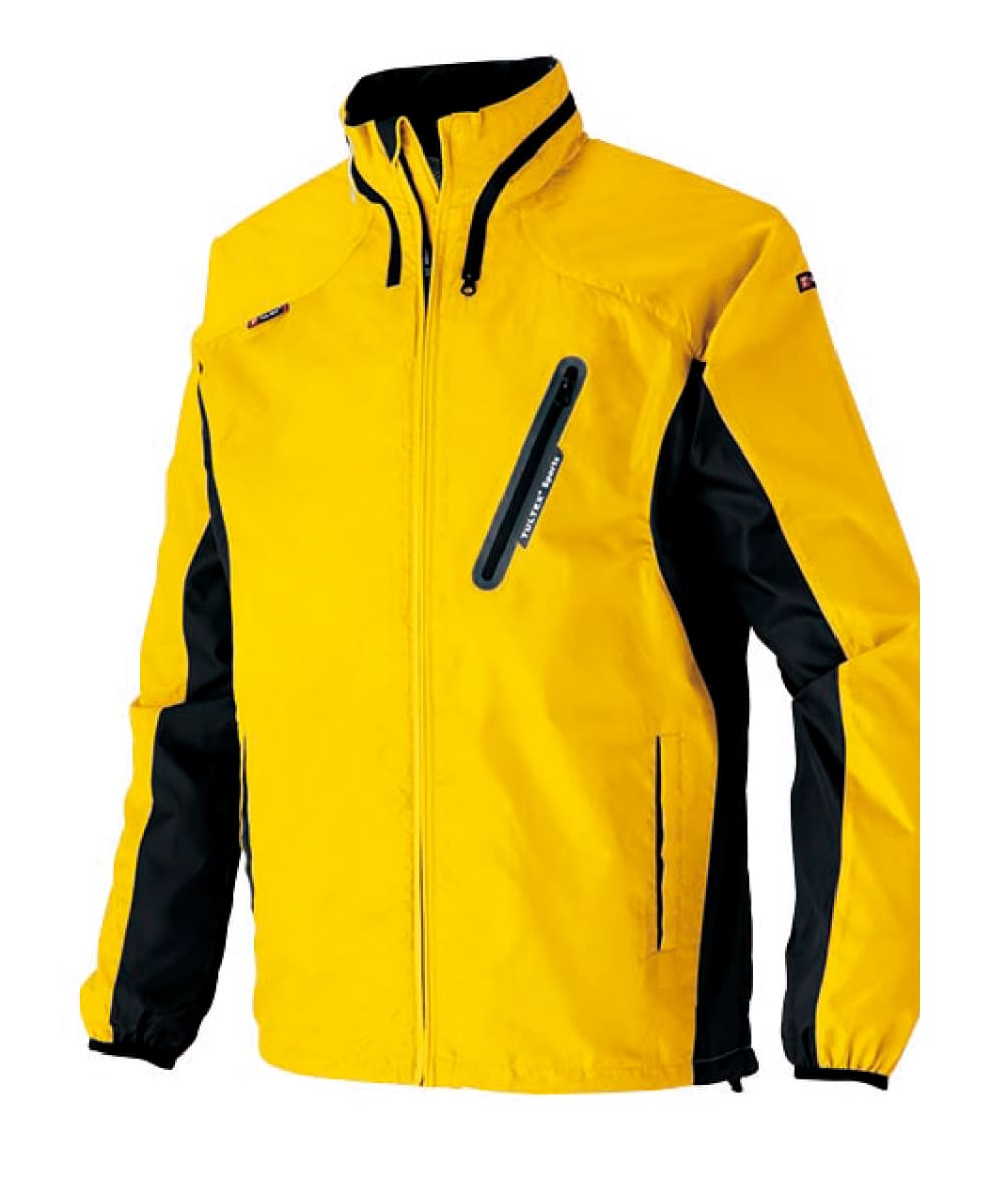 AZ-10301-119　男女兼用フードインジャケット　イエロー×ブラック