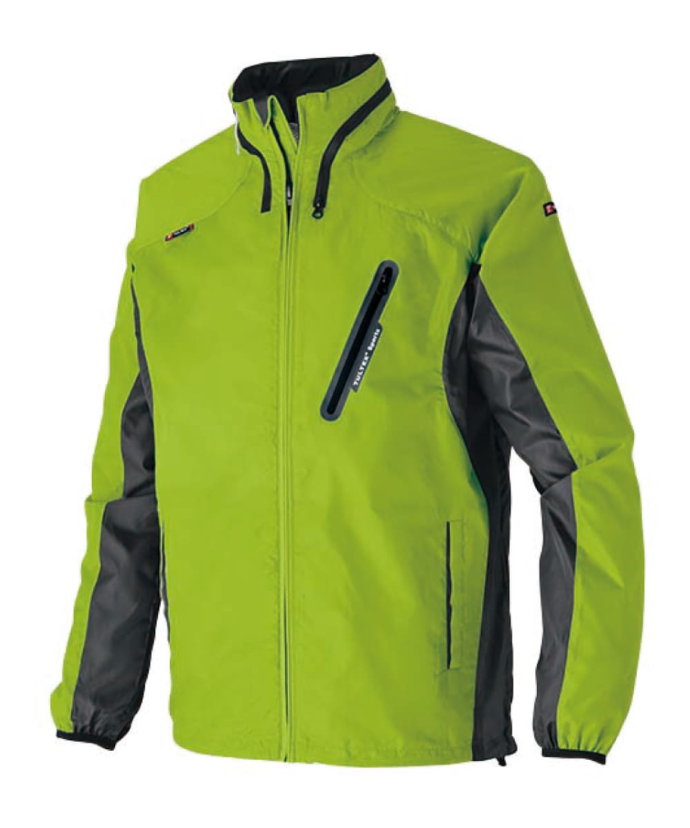 AZ-10301-135　男女兼用フードインジャケット　ミントグリーン×チャコール