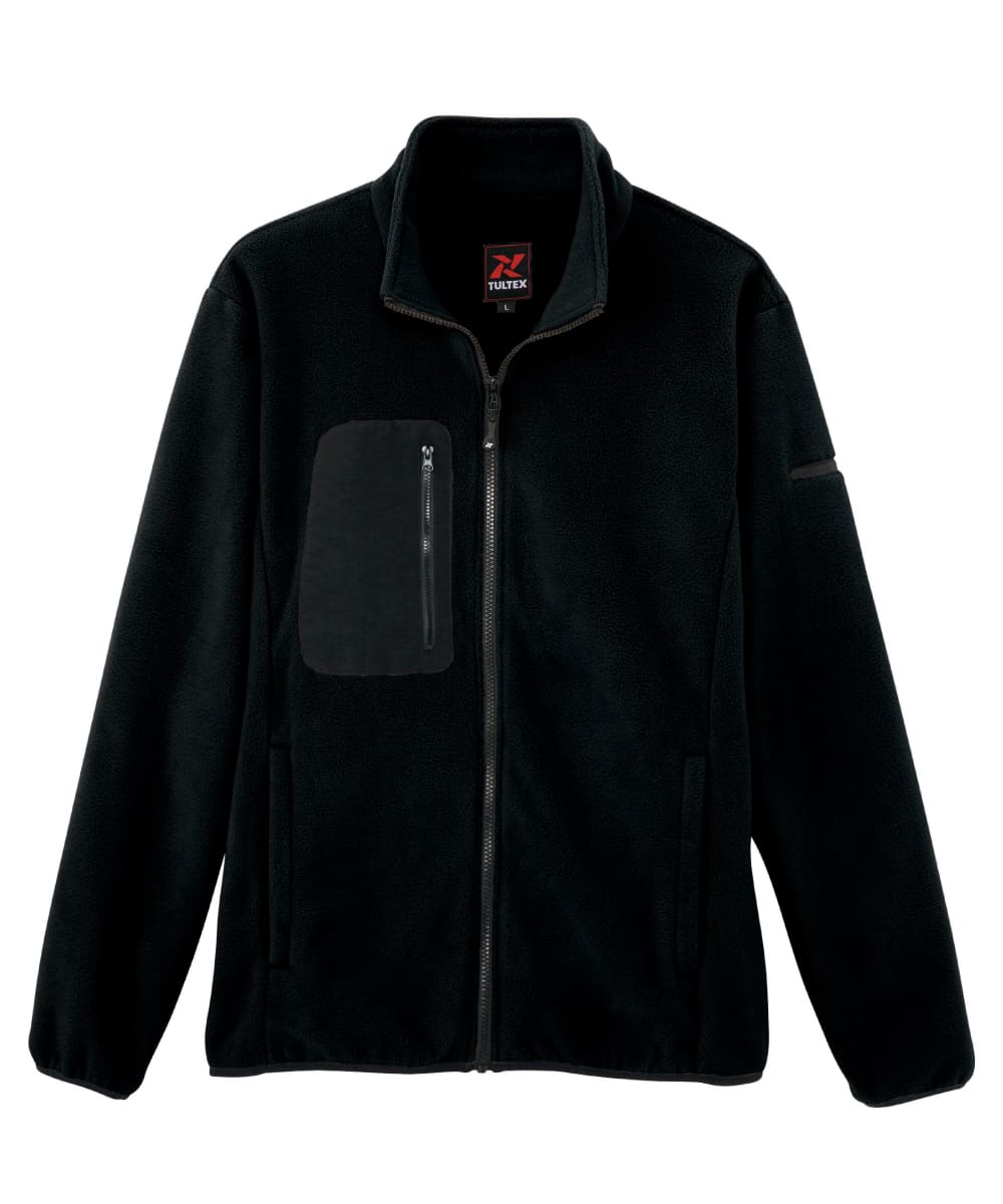 AZ-10311-010　男女兼用フリースブルゾン　ブラック