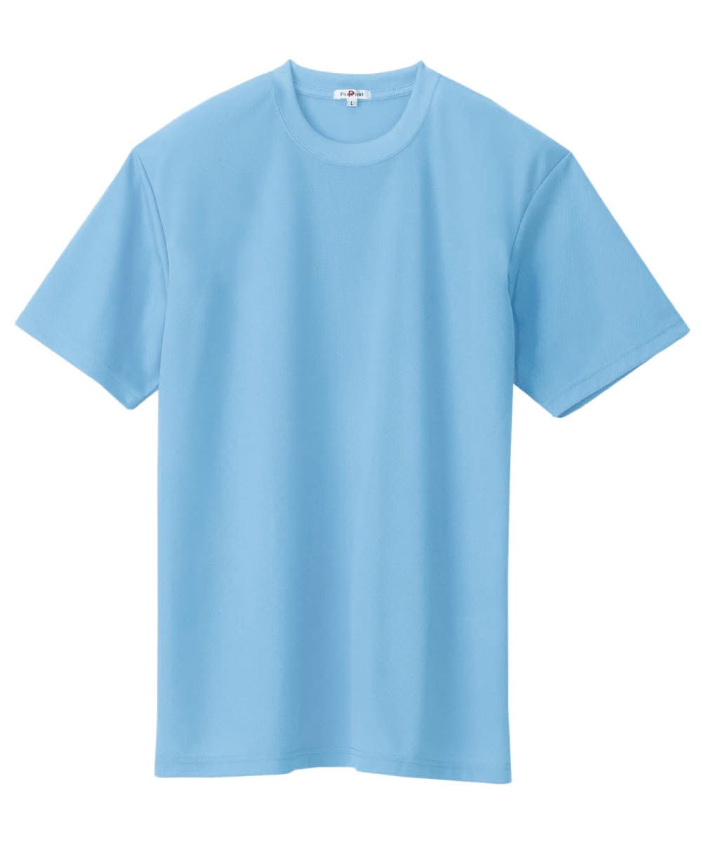 AZ-10574-007　男女兼用吸汗速乾半袖Ｔシャツ(ポケット無し)　サックス