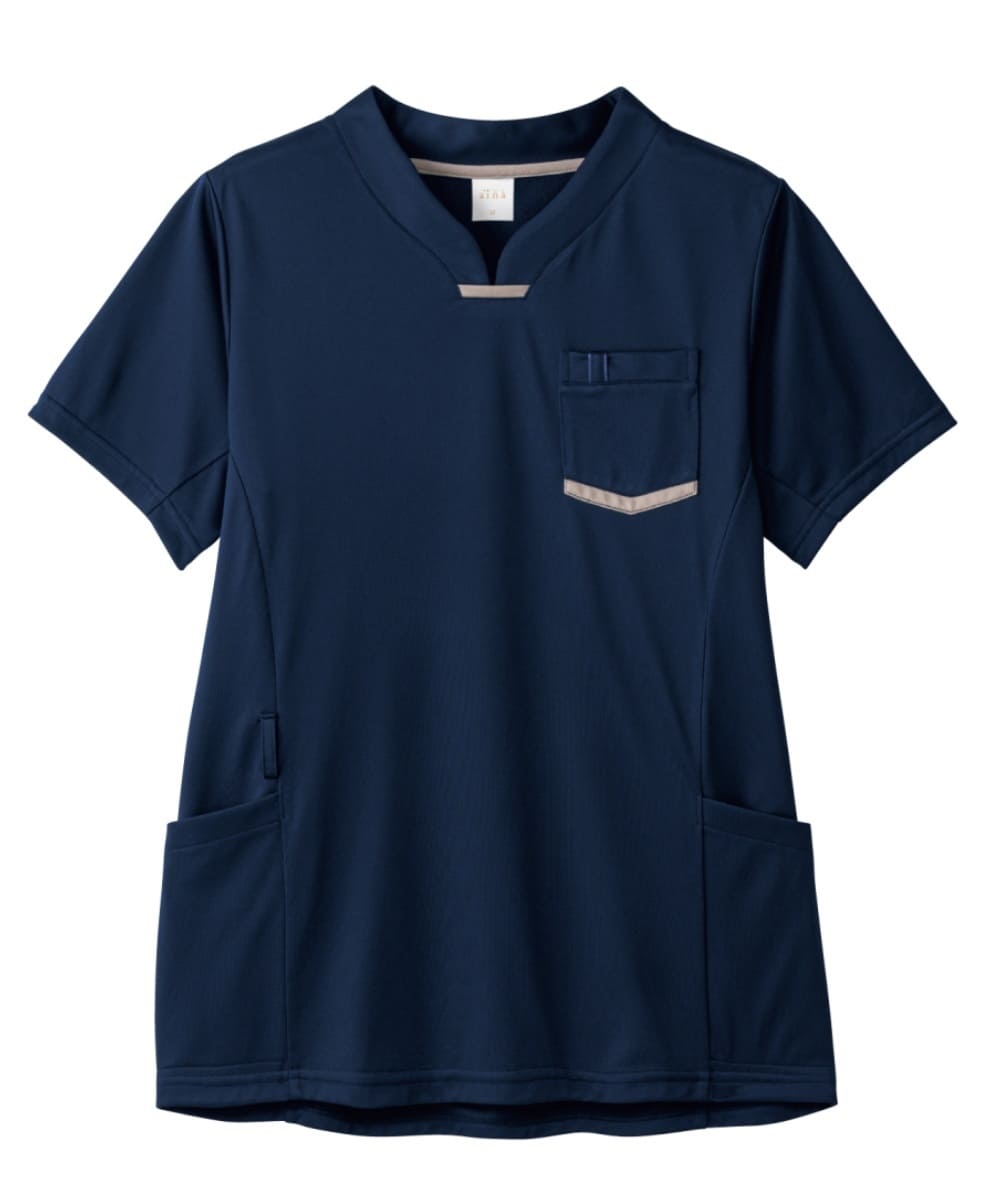 AIT310-39　男女兼用ニットスクラブ　ネイビー