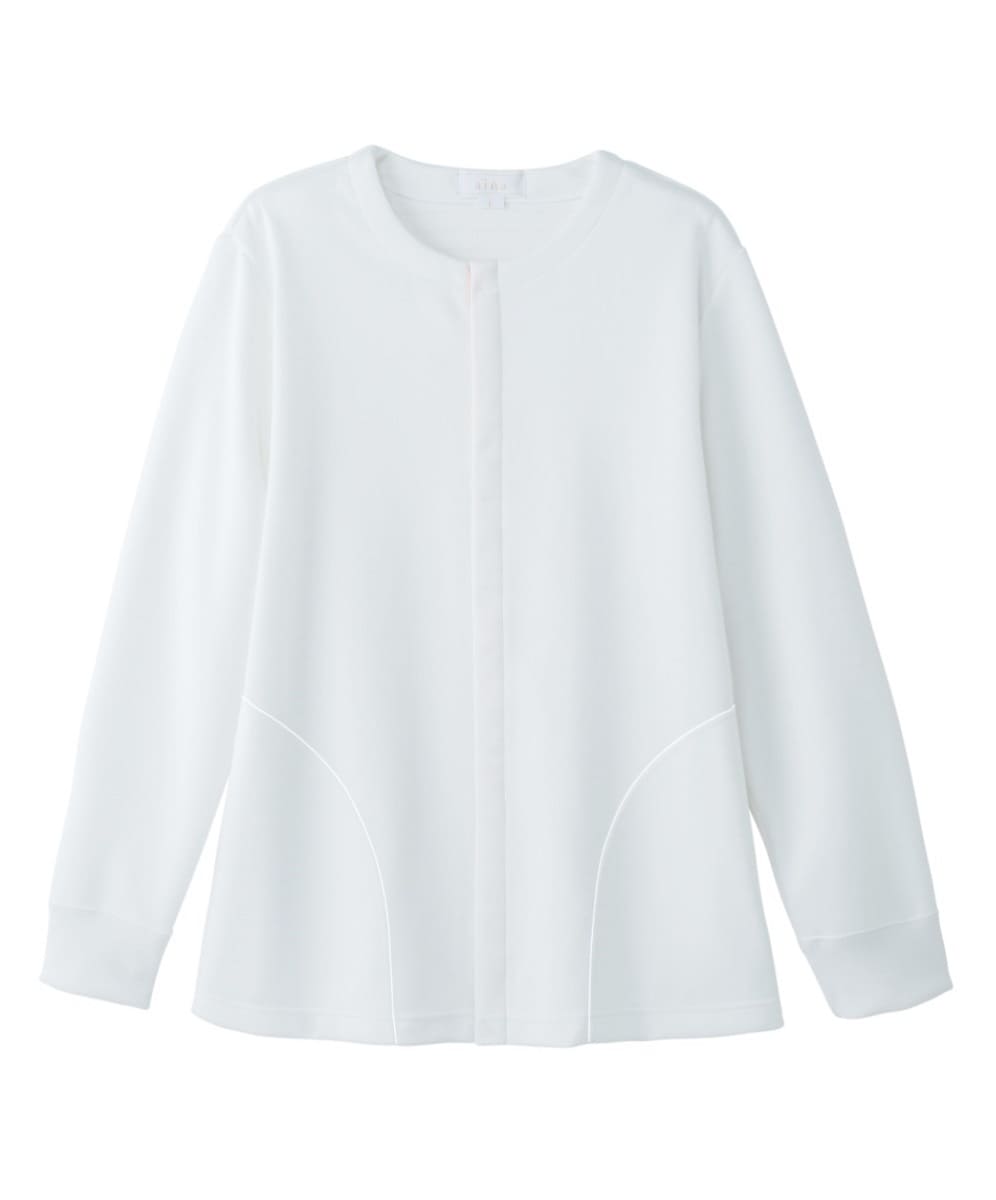 AIW300-01　男女兼用カーディガン　ホワイト