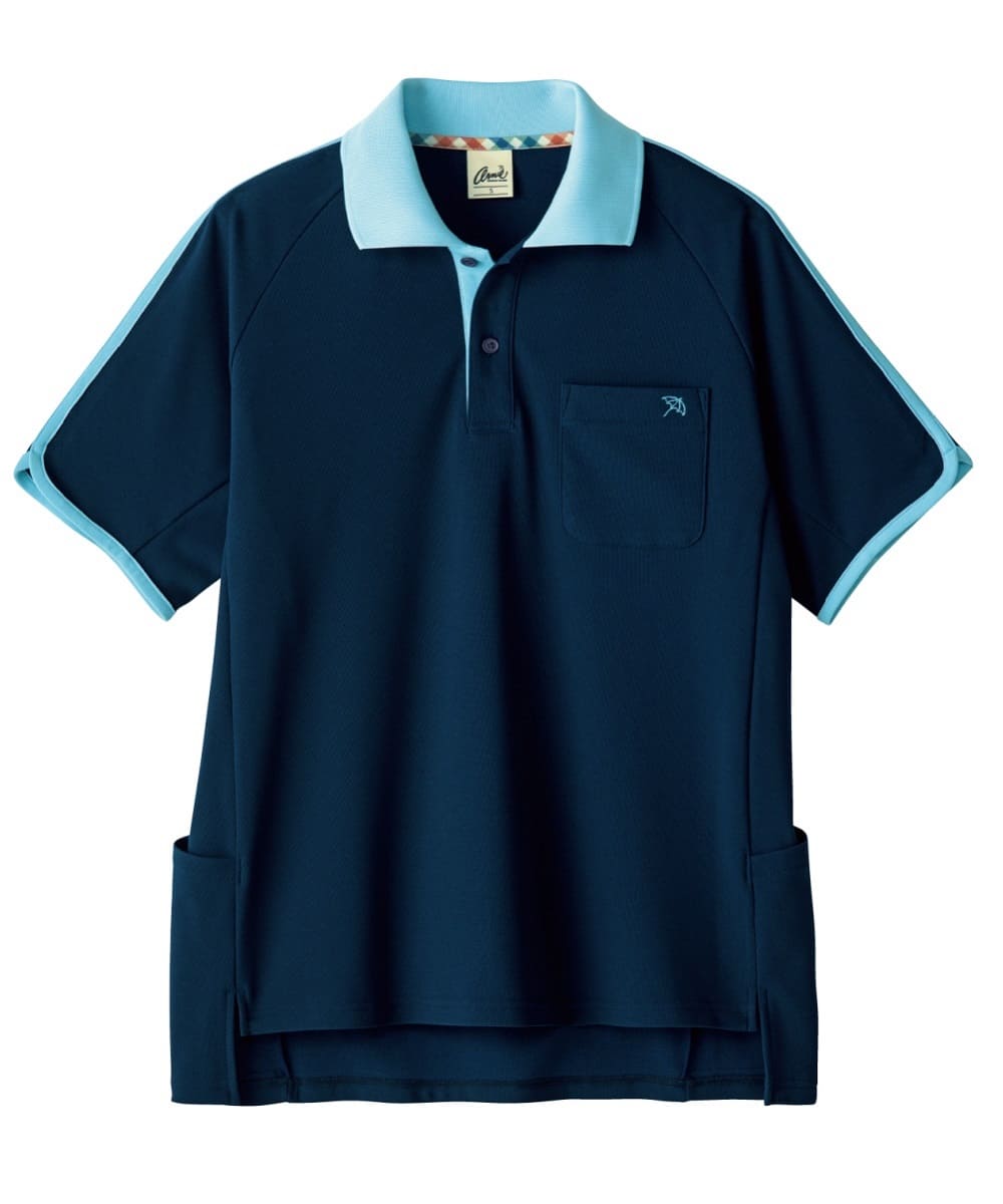 ANK311-31　男女兼用半袖ポロシャツ　レイクブルー