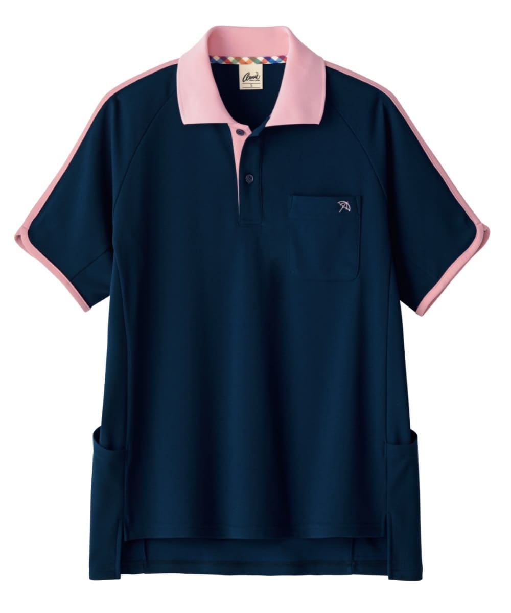 ANK311-71　男女兼用半袖ポロシャツ　ロータスピンク