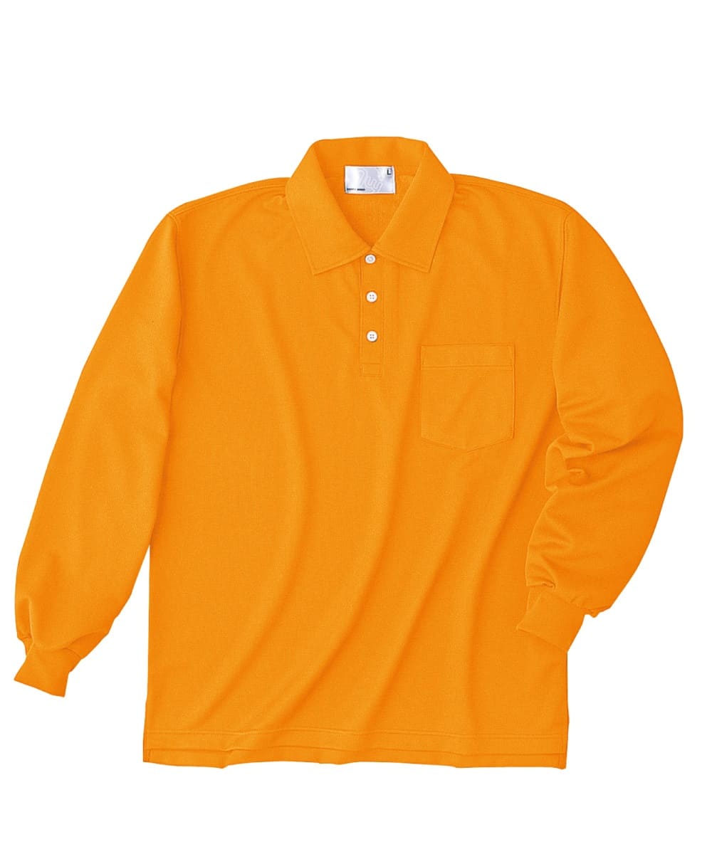 HAK301-88　男女兼用長袖ニットシャツ　オレンジ