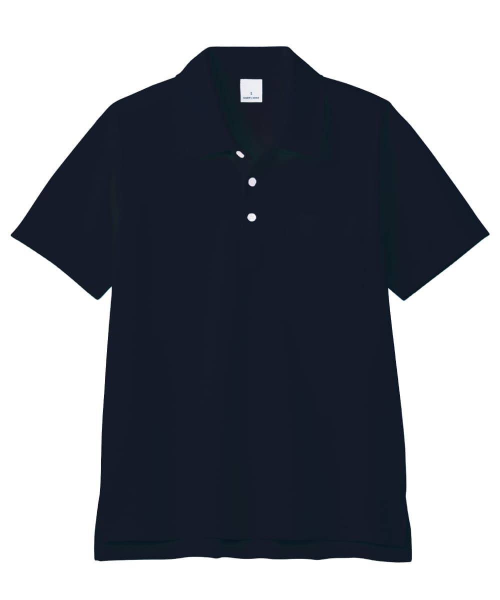 HAK311-39　男女兼用半袖ニットシャツ　ネイビー