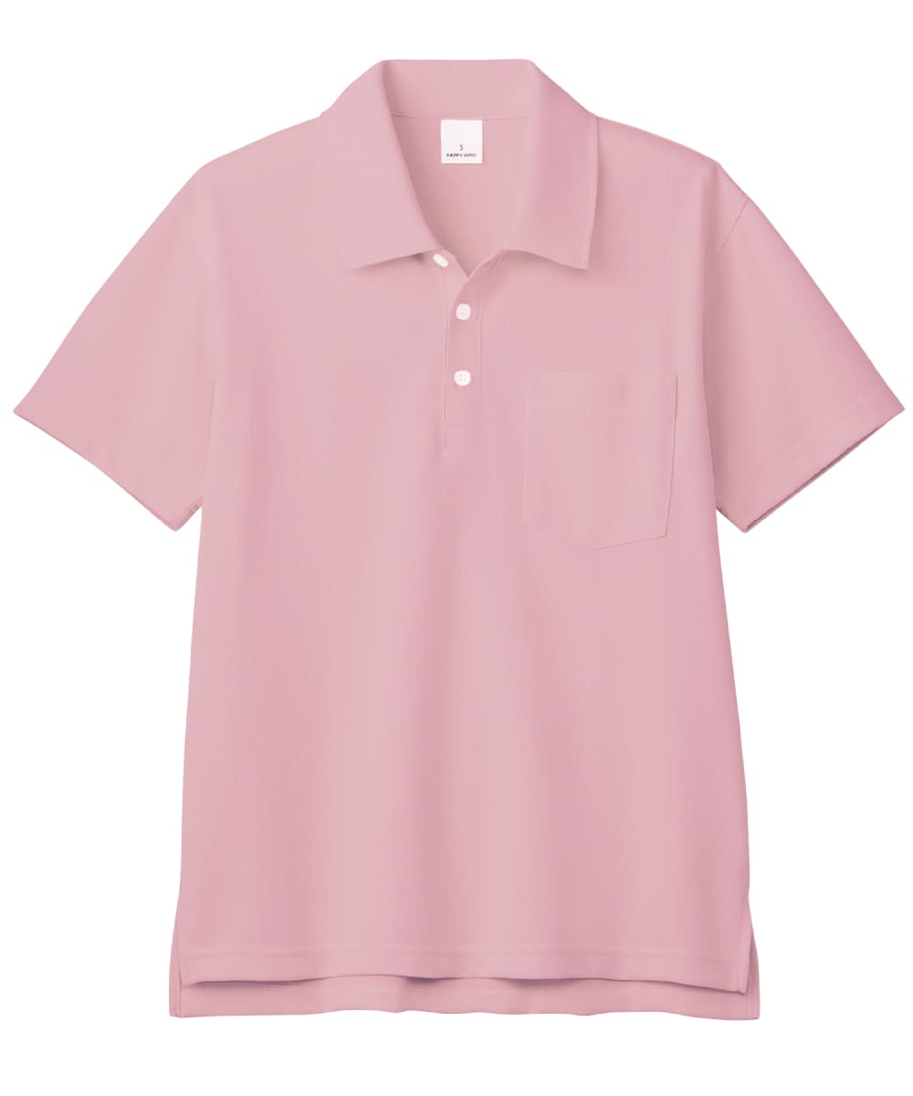 HAK311-71　男女兼用半袖ニットシャツ　ピンク