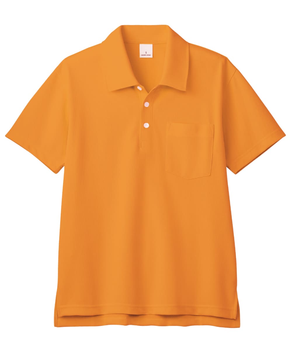 HAK311-88　男女兼用半袖ニットシャツ　オレンジ